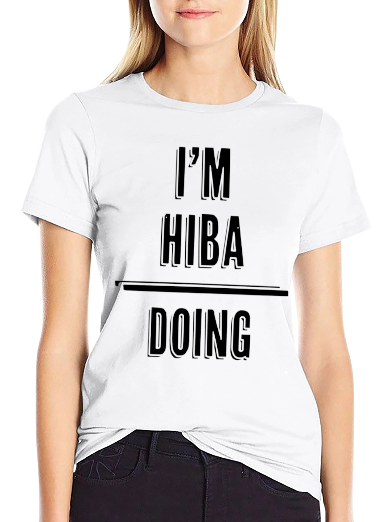 Im HIBA Doing HIBA Things Black Graphic T-Shirt
