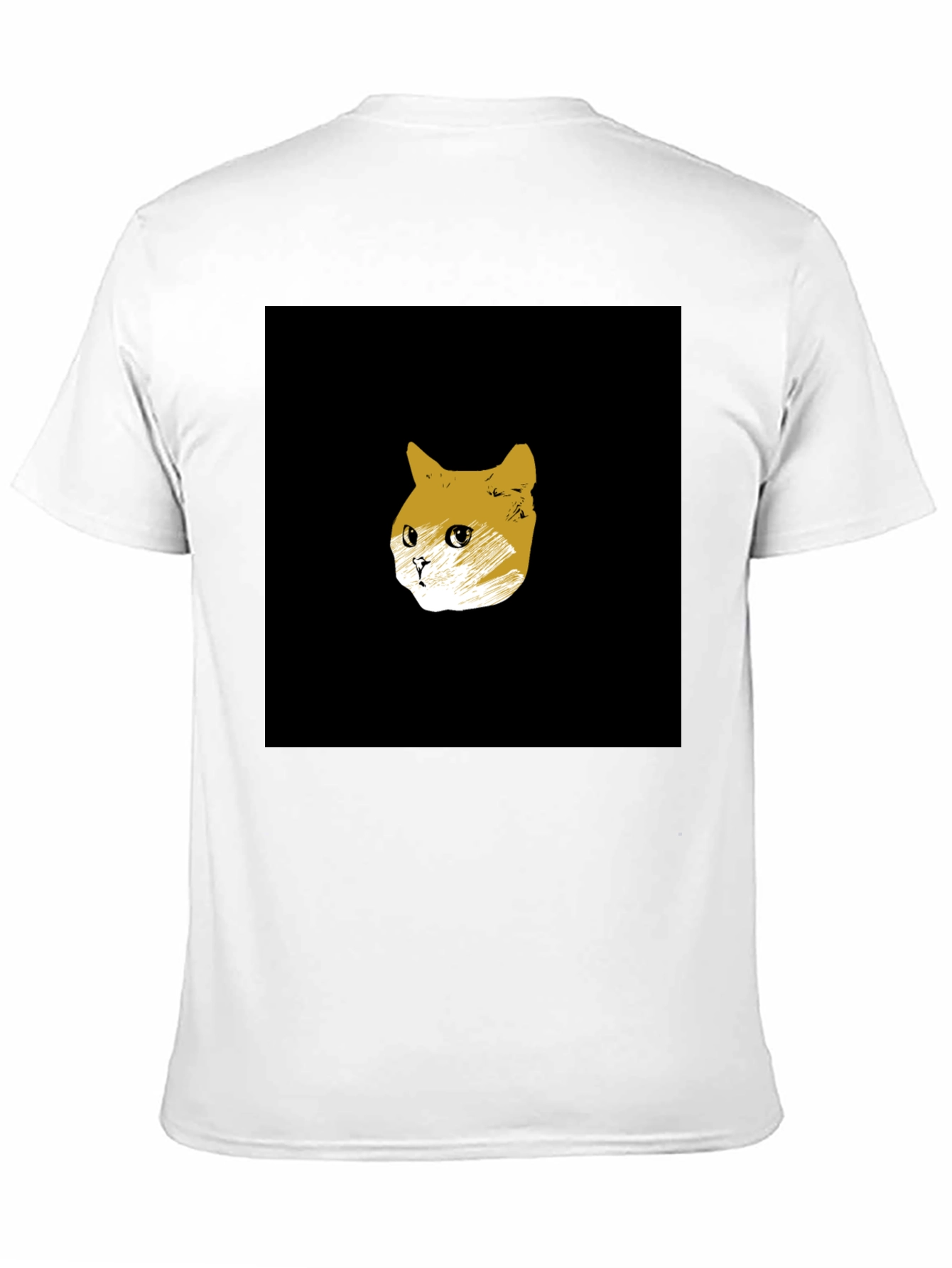 Black Cat Sketch T-Shirt - Minimalist Style