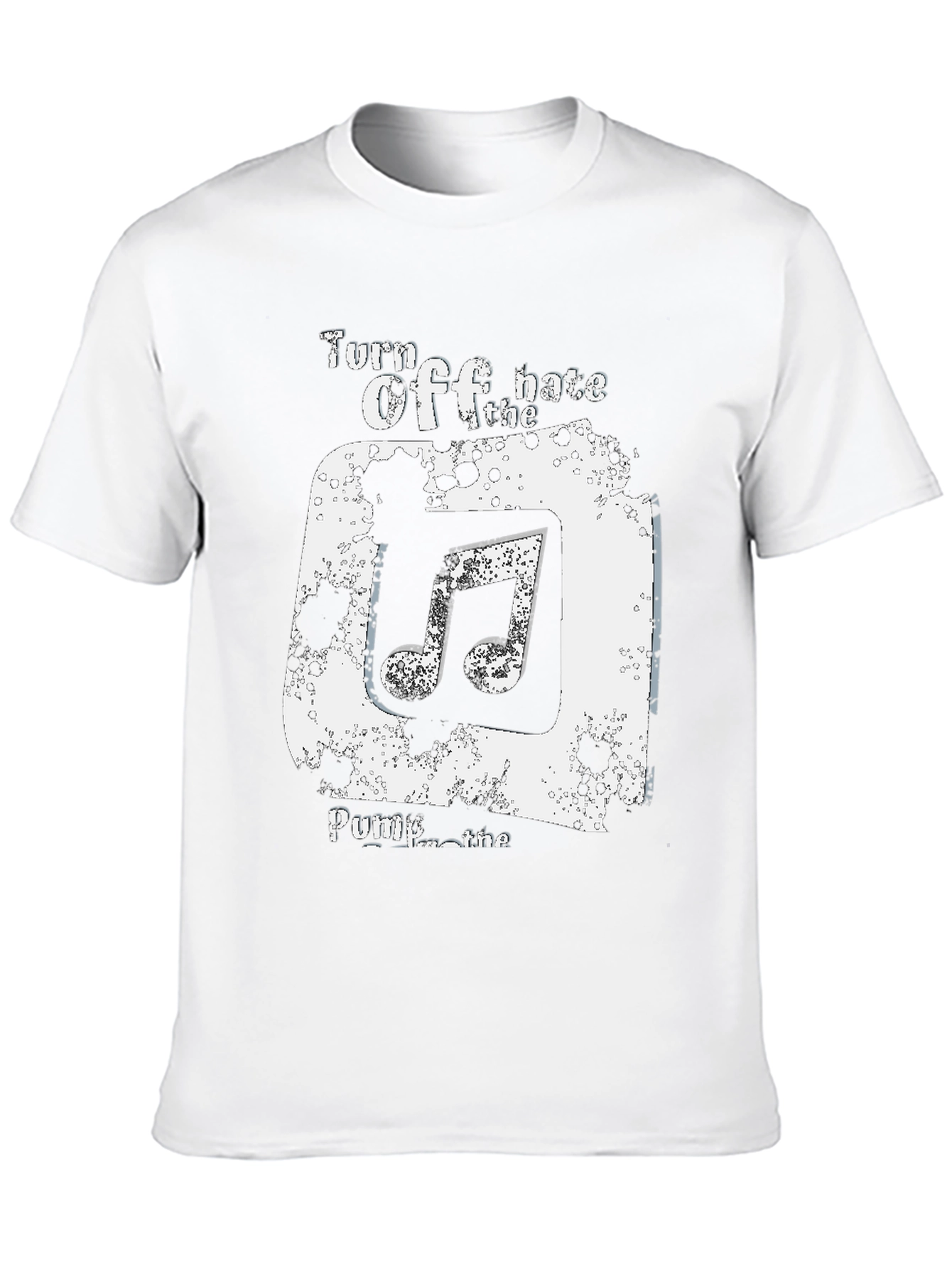 Turn Off the Hate Pump the Music Graphic Tee
