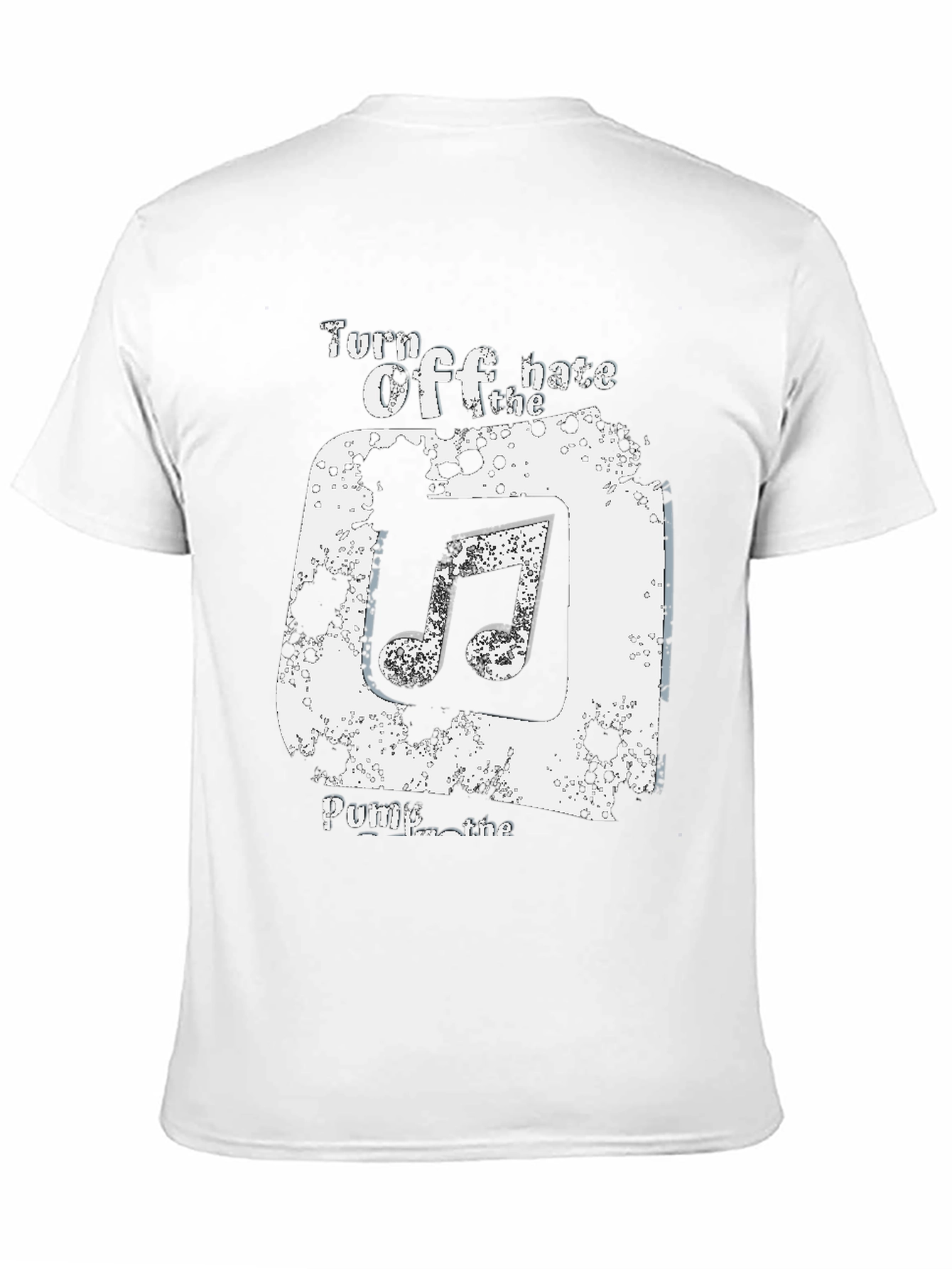 Turn Off the Hate Pump the Music Graphic Tee