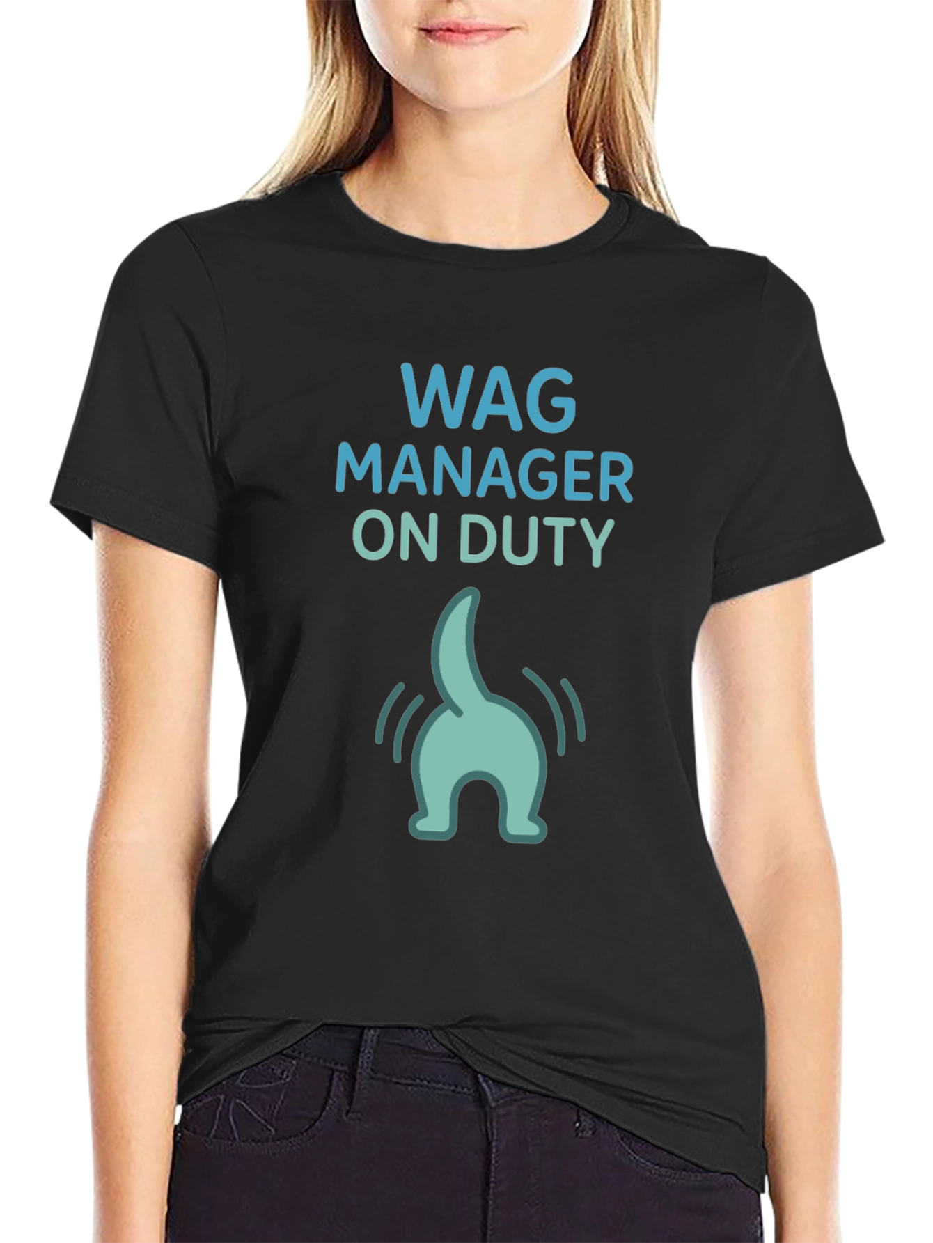 Wag Manager On Duty Funny Dog Lover T-Shirt
