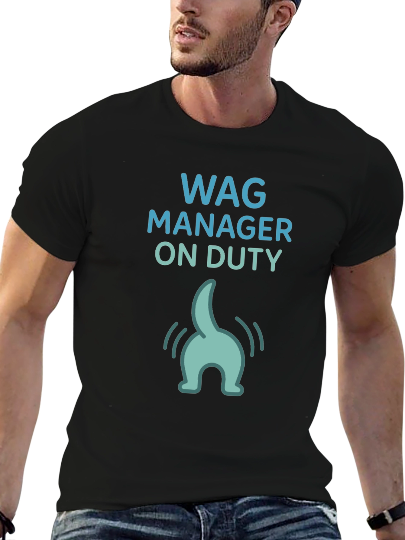 Wag Manager On Duty Funny Dog Lover T-Shirt