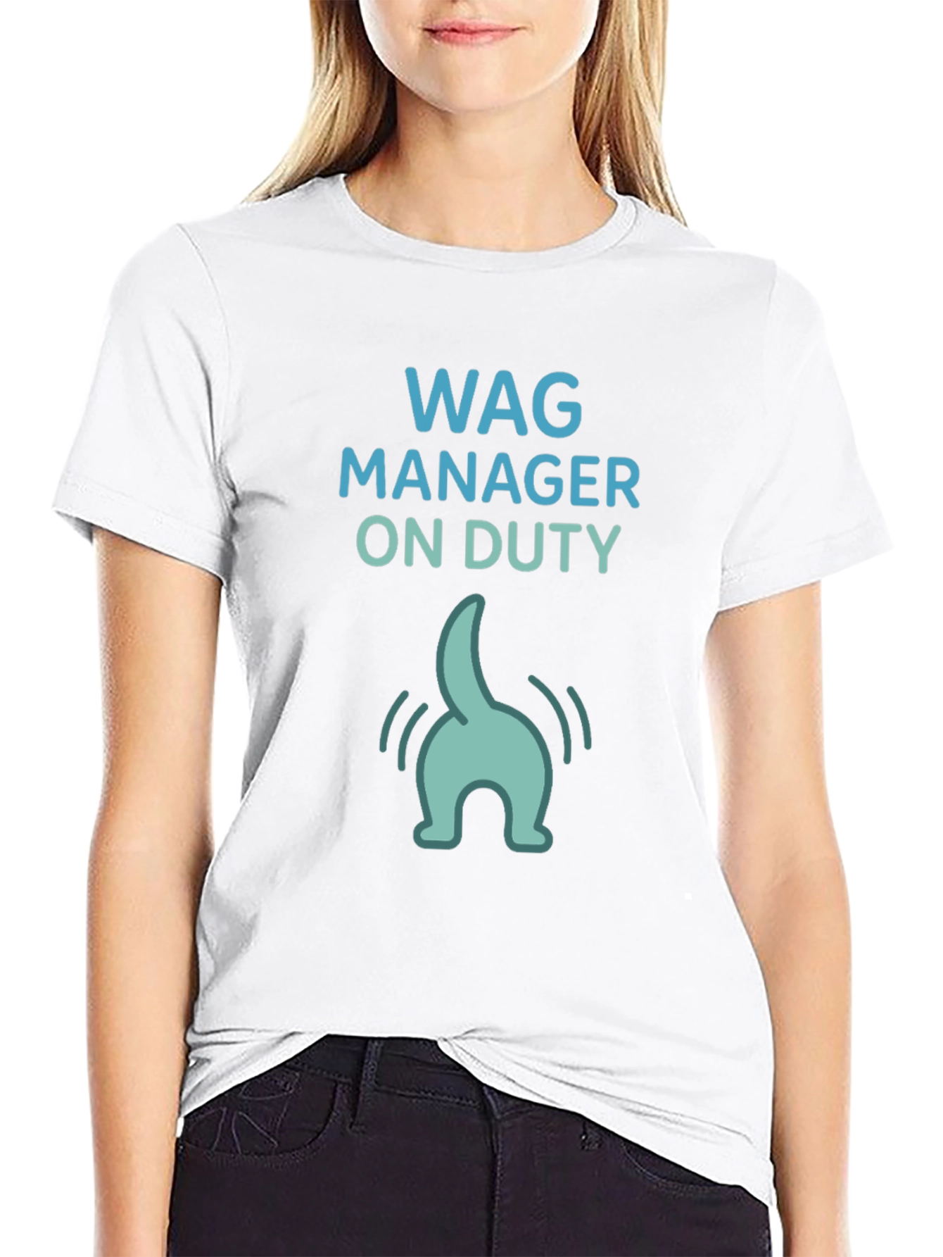 Wag Manager On Duty Funny Dog Lover T-Shirt