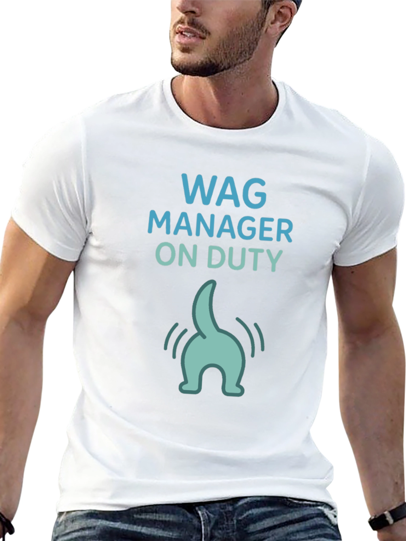 Wag Manager On Duty Funny Dog Lover T-Shirt