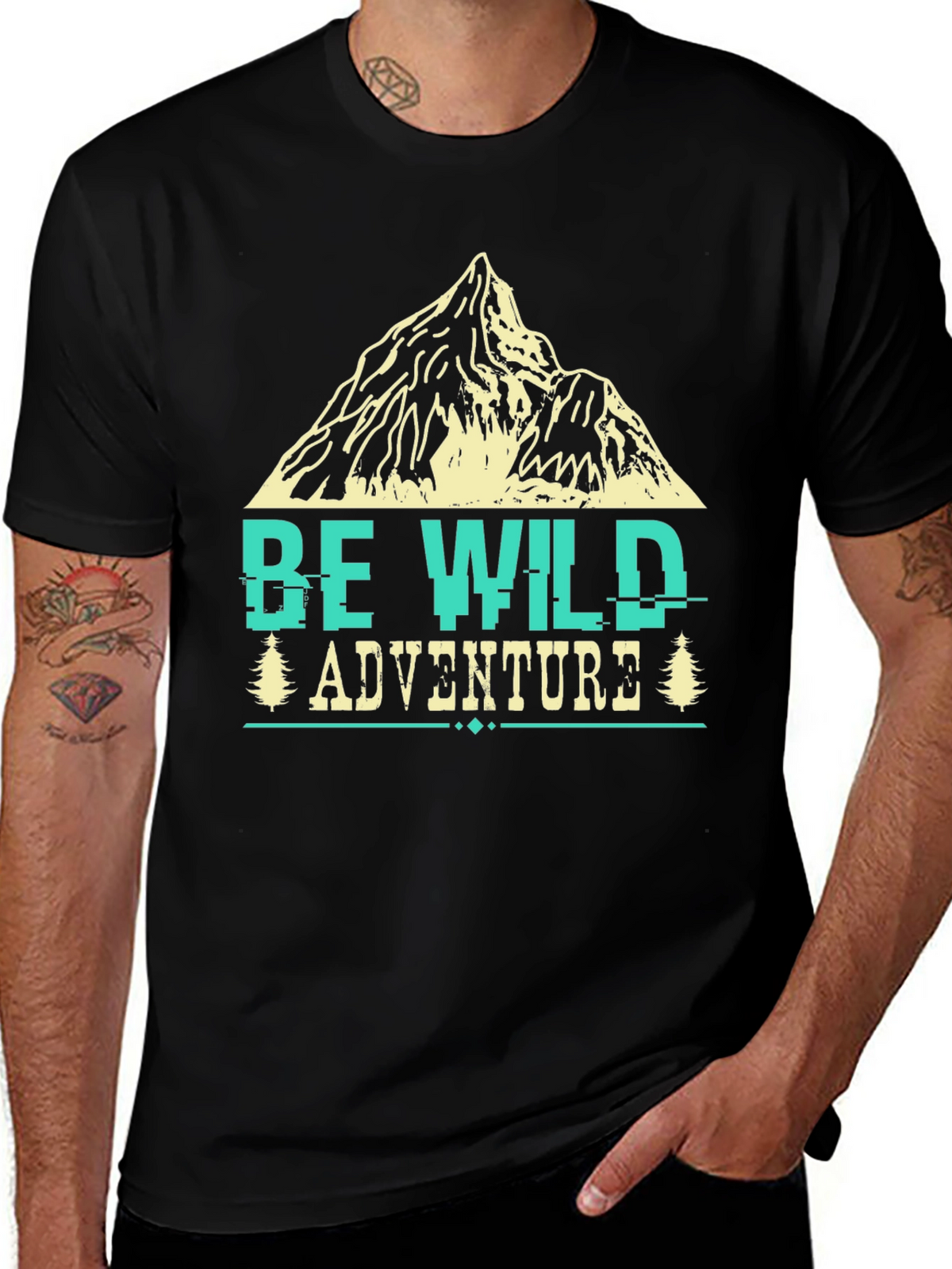Be Wild Adventure Tee - Mountain Graphic