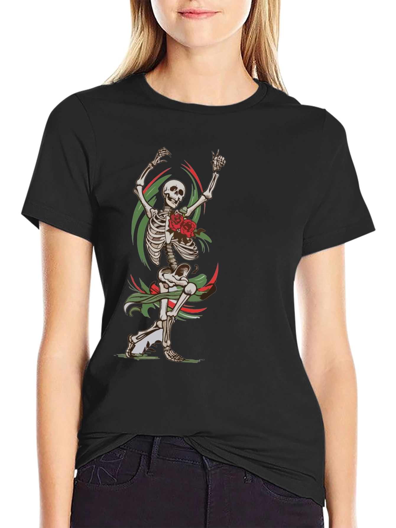 Skeleton Rose Graphic Tee - Rock Your Style