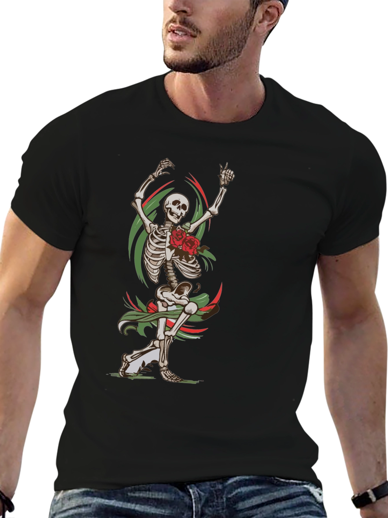 Skeleton Rose Graphic Tee - Rock Your Style