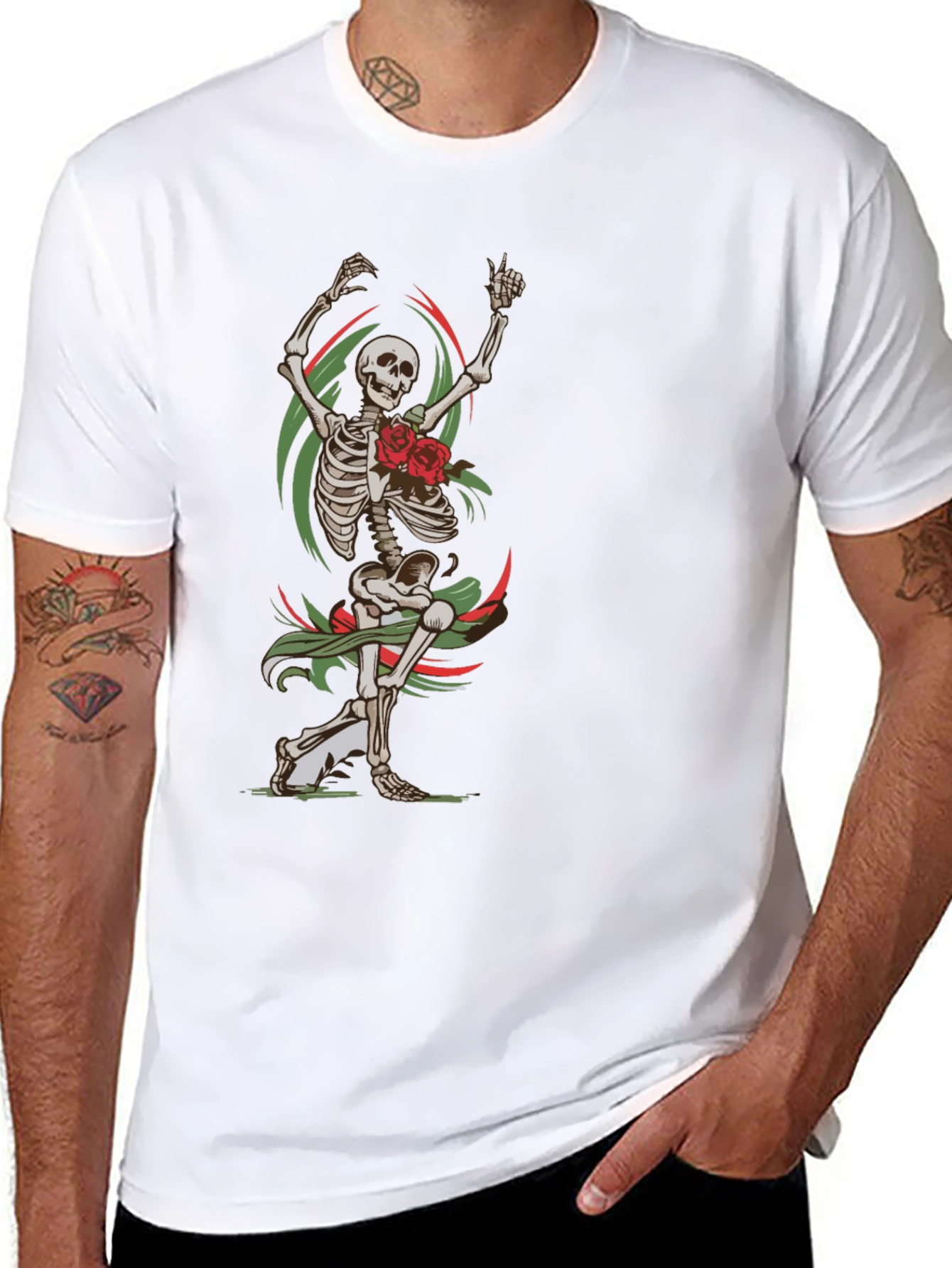 Skeleton Rose Graphic Tee - Rock Your Style