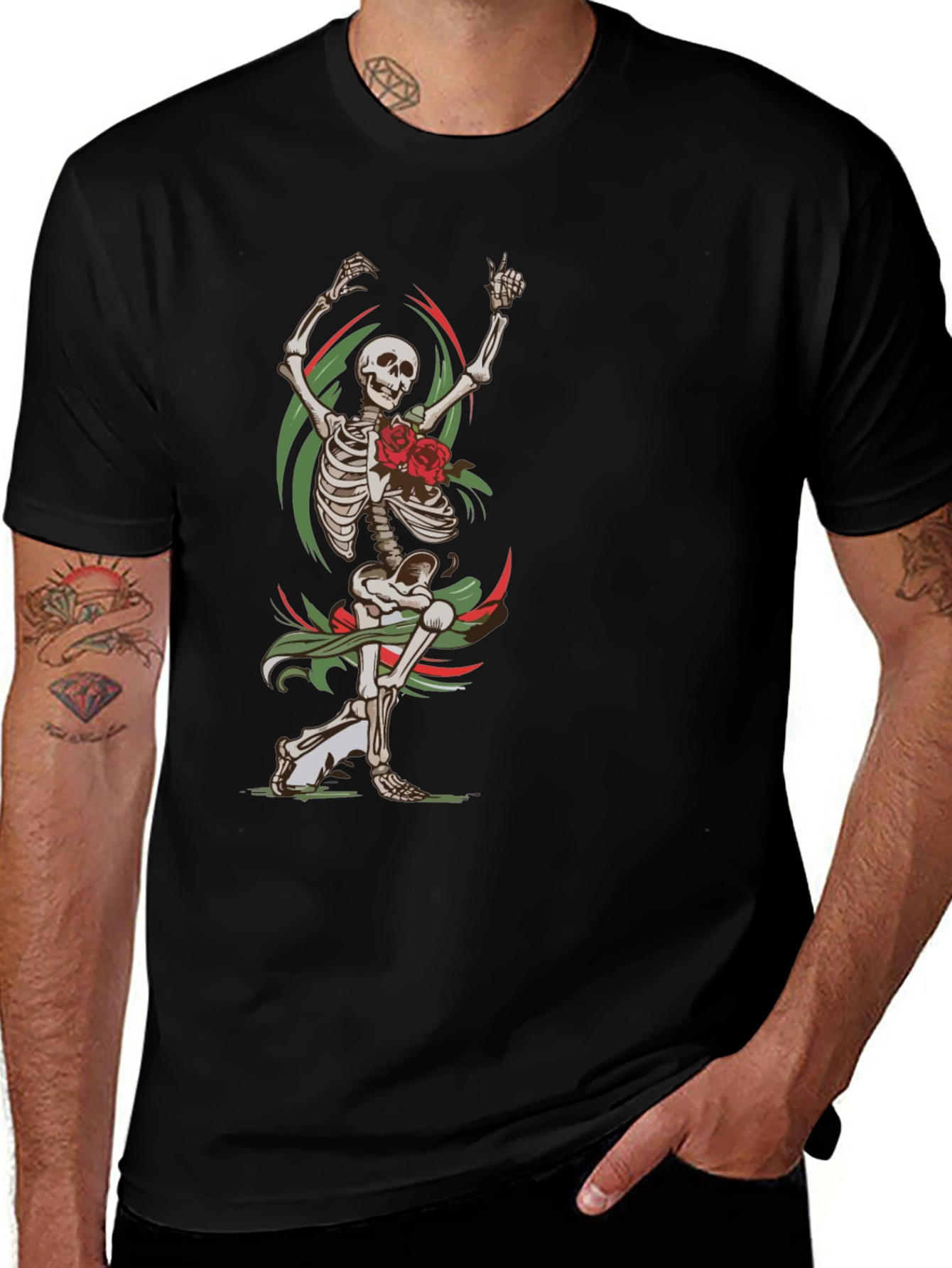 Skeleton Rose Graphic Tee - Rock Your Style