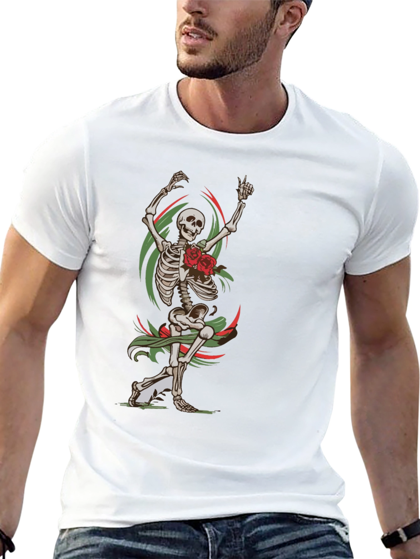 Skeleton Rose Graphic Tee - Rock Your Style