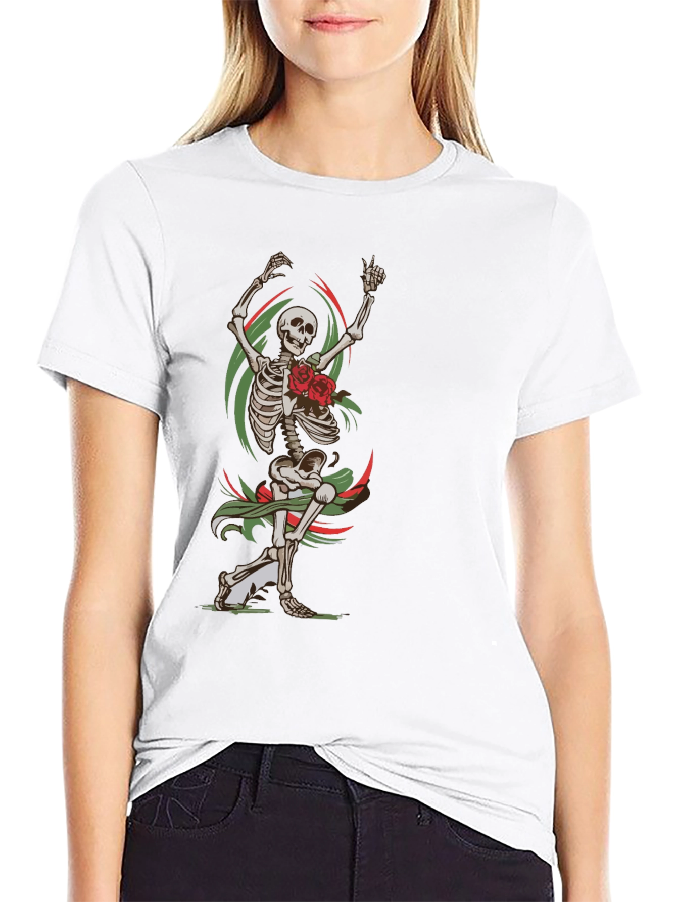 Skeleton Rose Graphic Tee - Rock Your Style