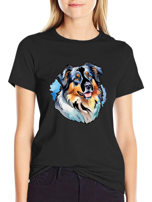 Dog Breed Graphic Tee - Black Casual T-Shirt