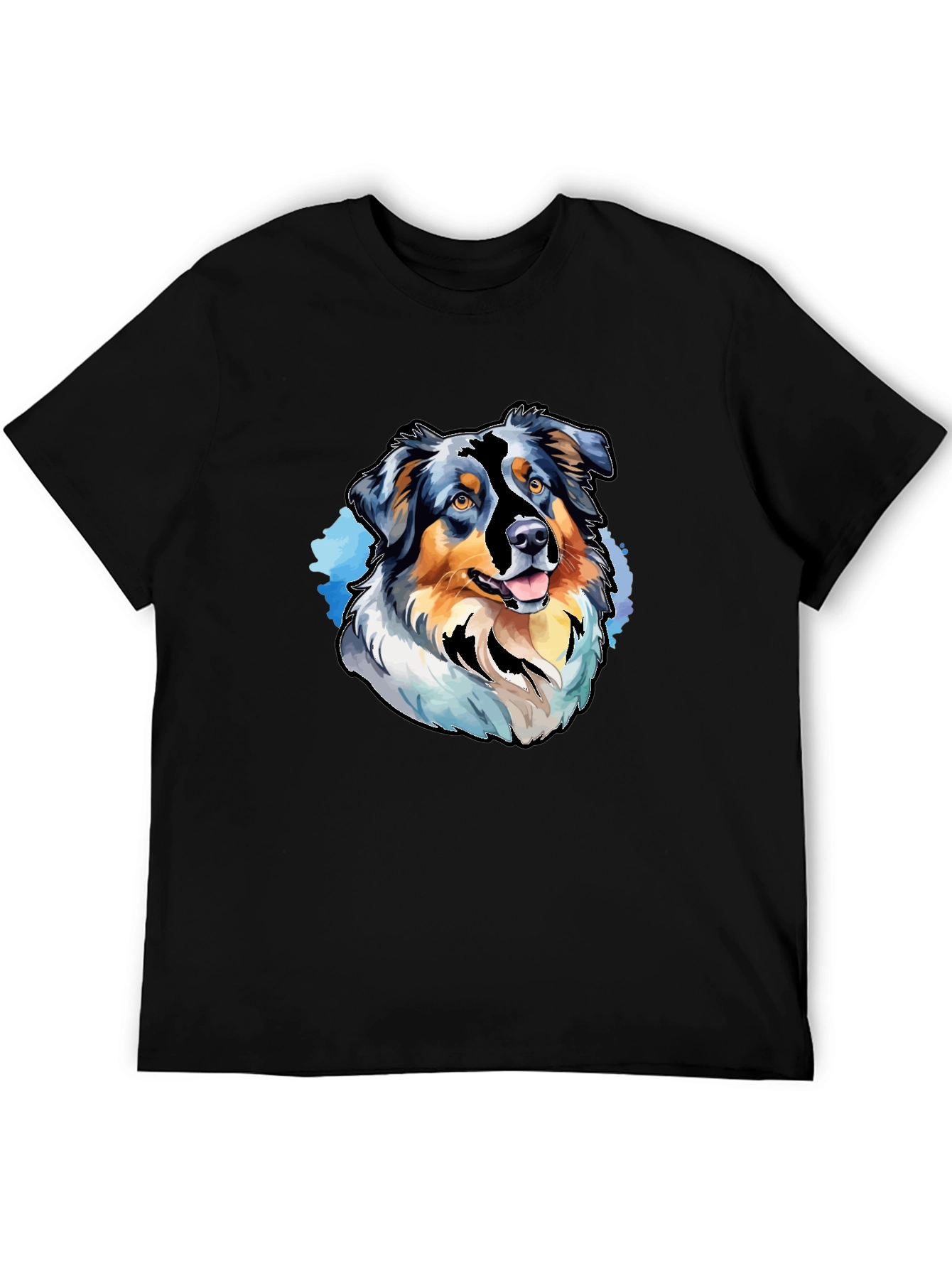 Dog Breed Graphic Tee - Black Casual T-Shirt