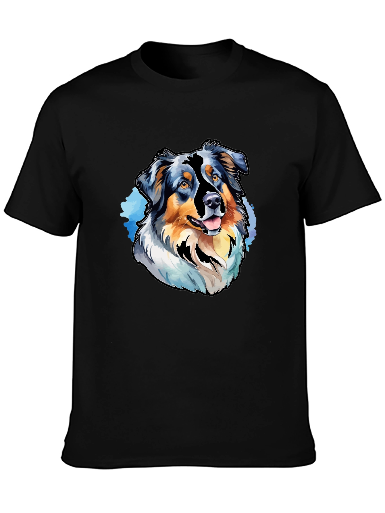 Dog Breed Graphic Tee - Black Casual T-Shirt