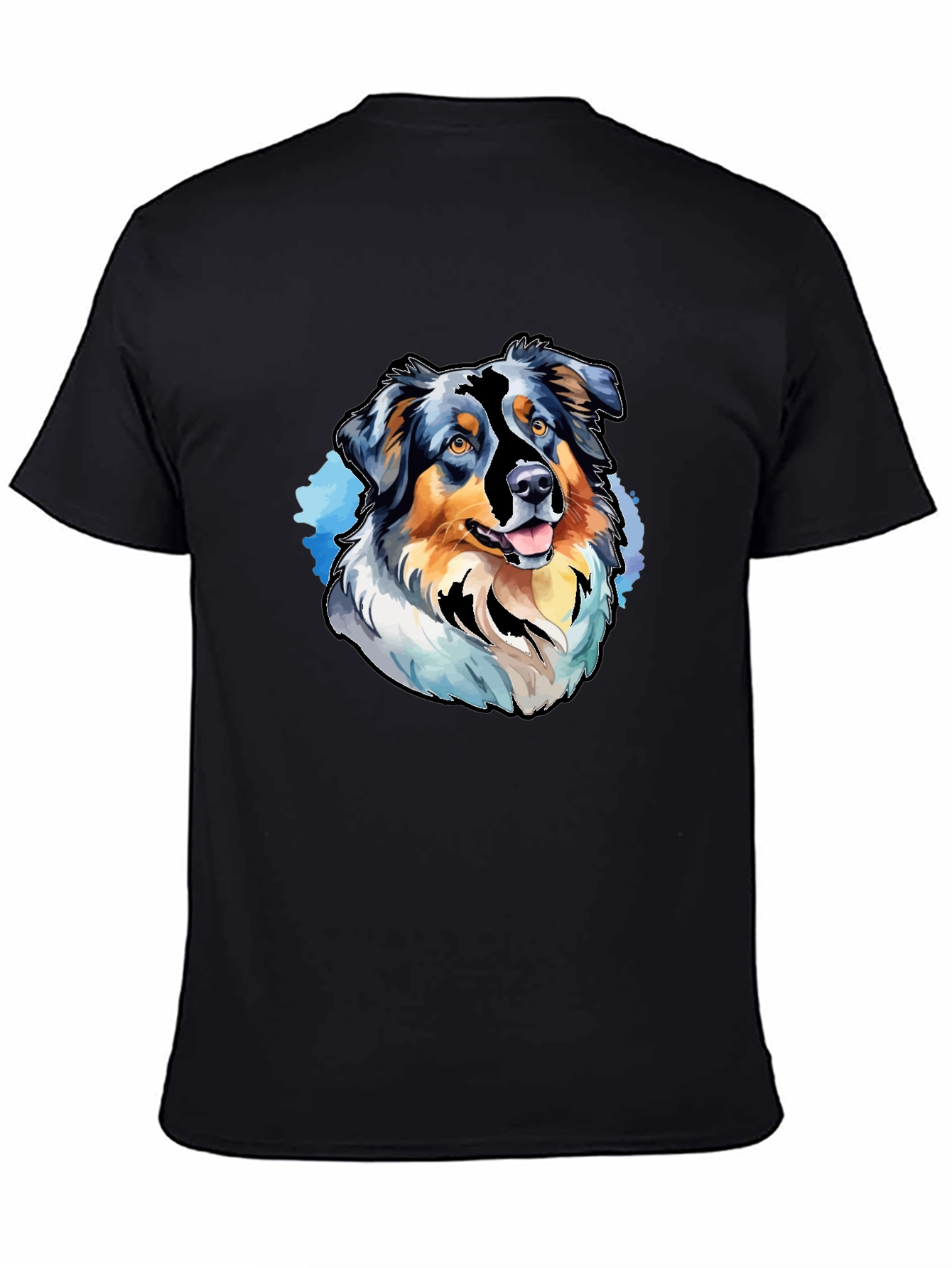 Dog Breed Graphic Tee - Black Casual T-Shirt