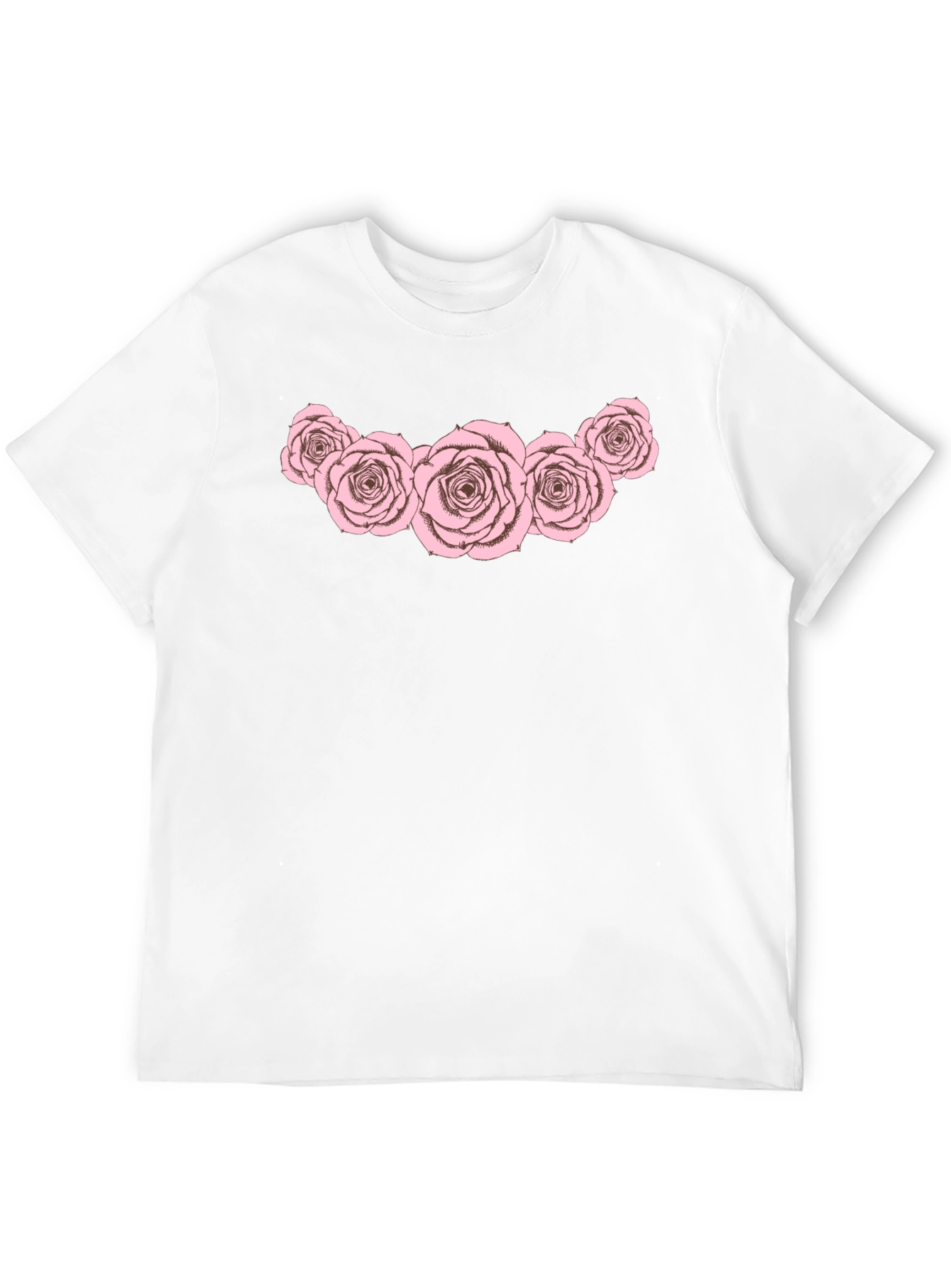Floral Rose Graphic Black T-Shirt