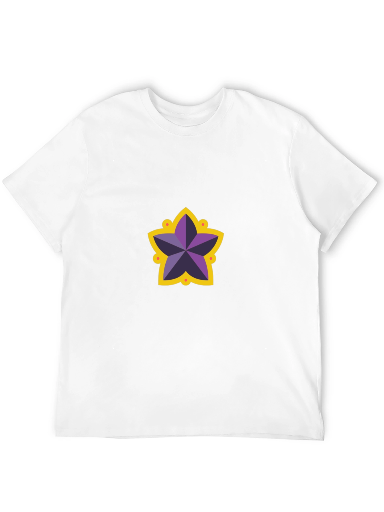 Star Motif Black T-Shirt