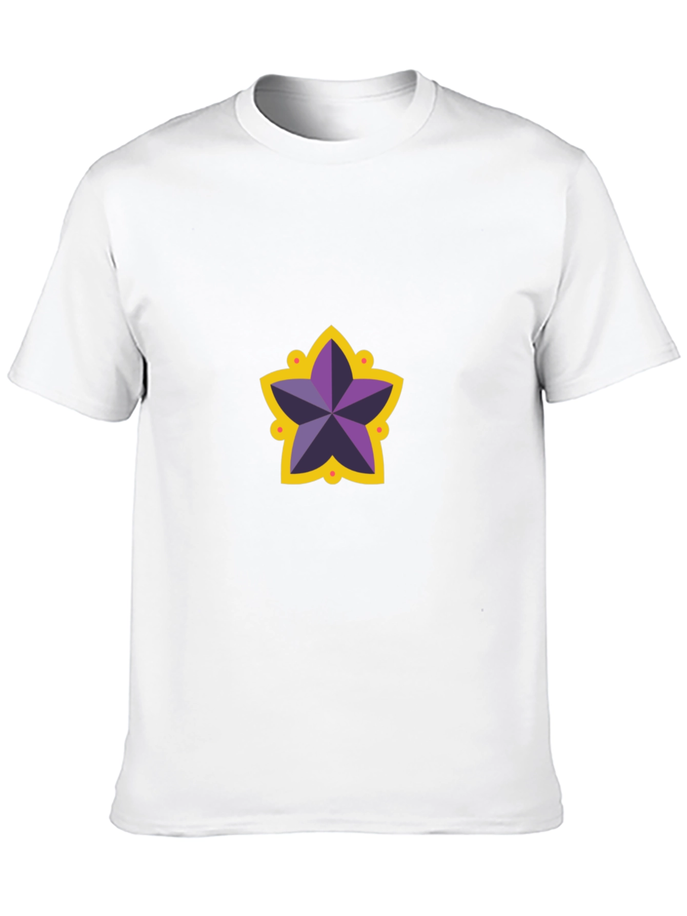 Star Motif Black T-Shirt