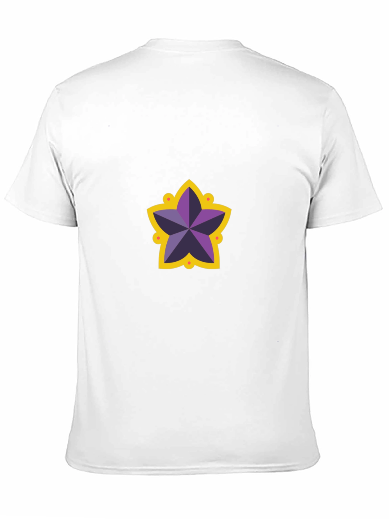 Star Motif Black T-Shirt