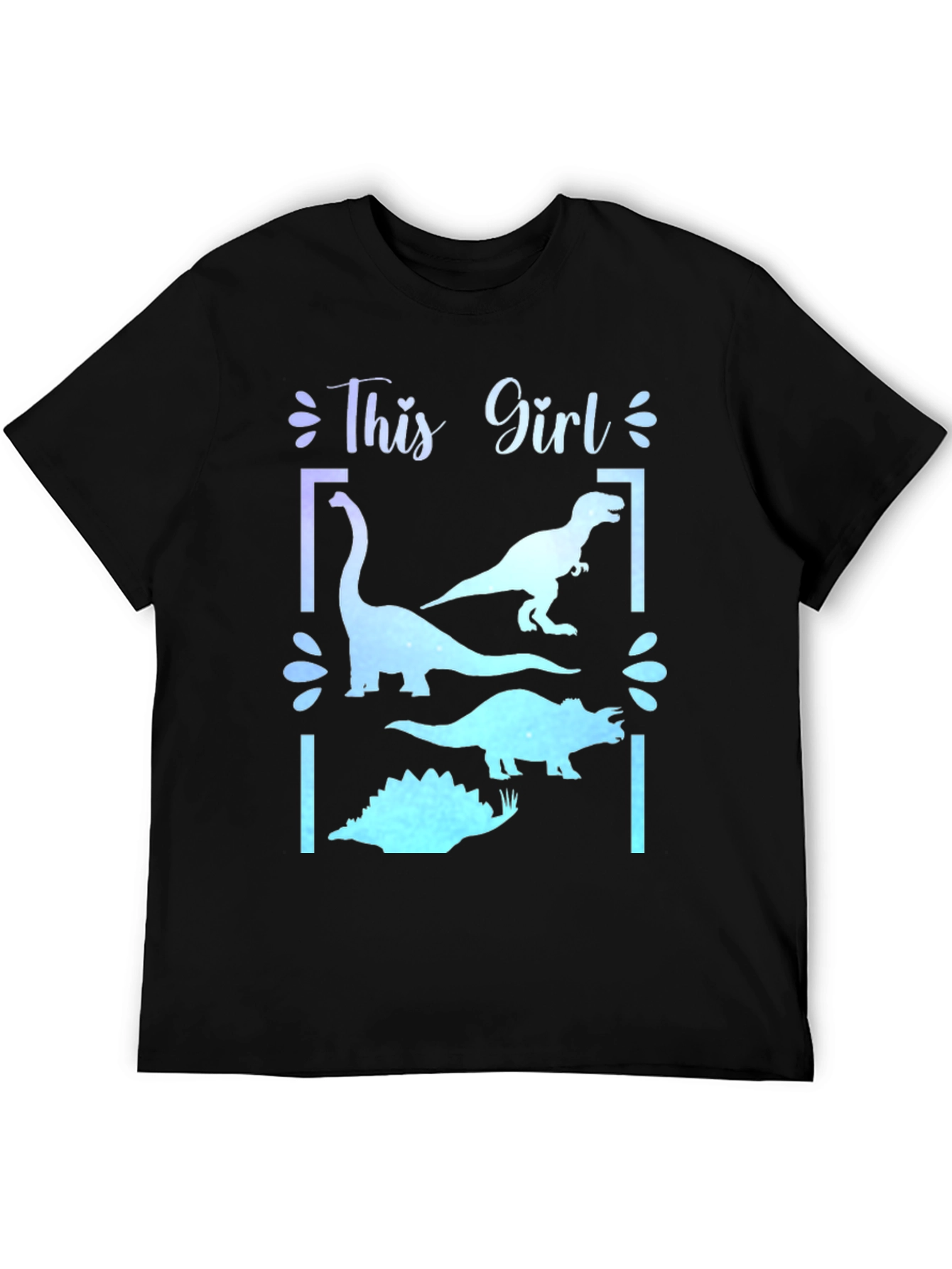 Dinosaur Girl T-Shirt - Black