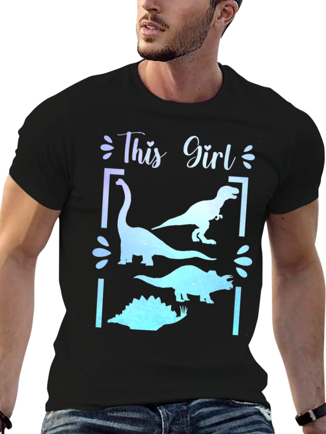 Dinosaur Girl T-Shirt - Black