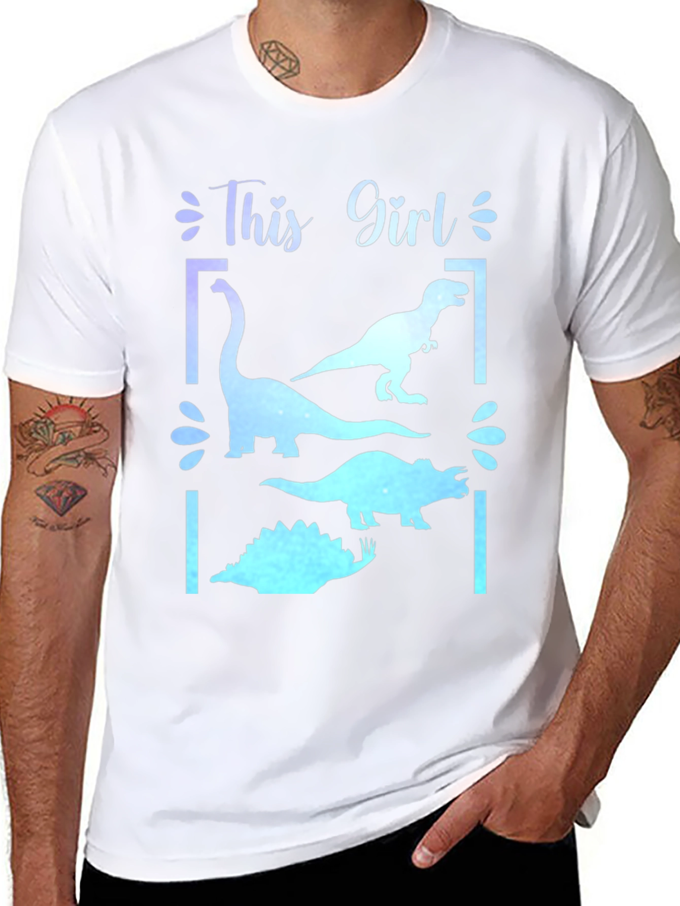Dinosaur Girl T-Shirt - Black