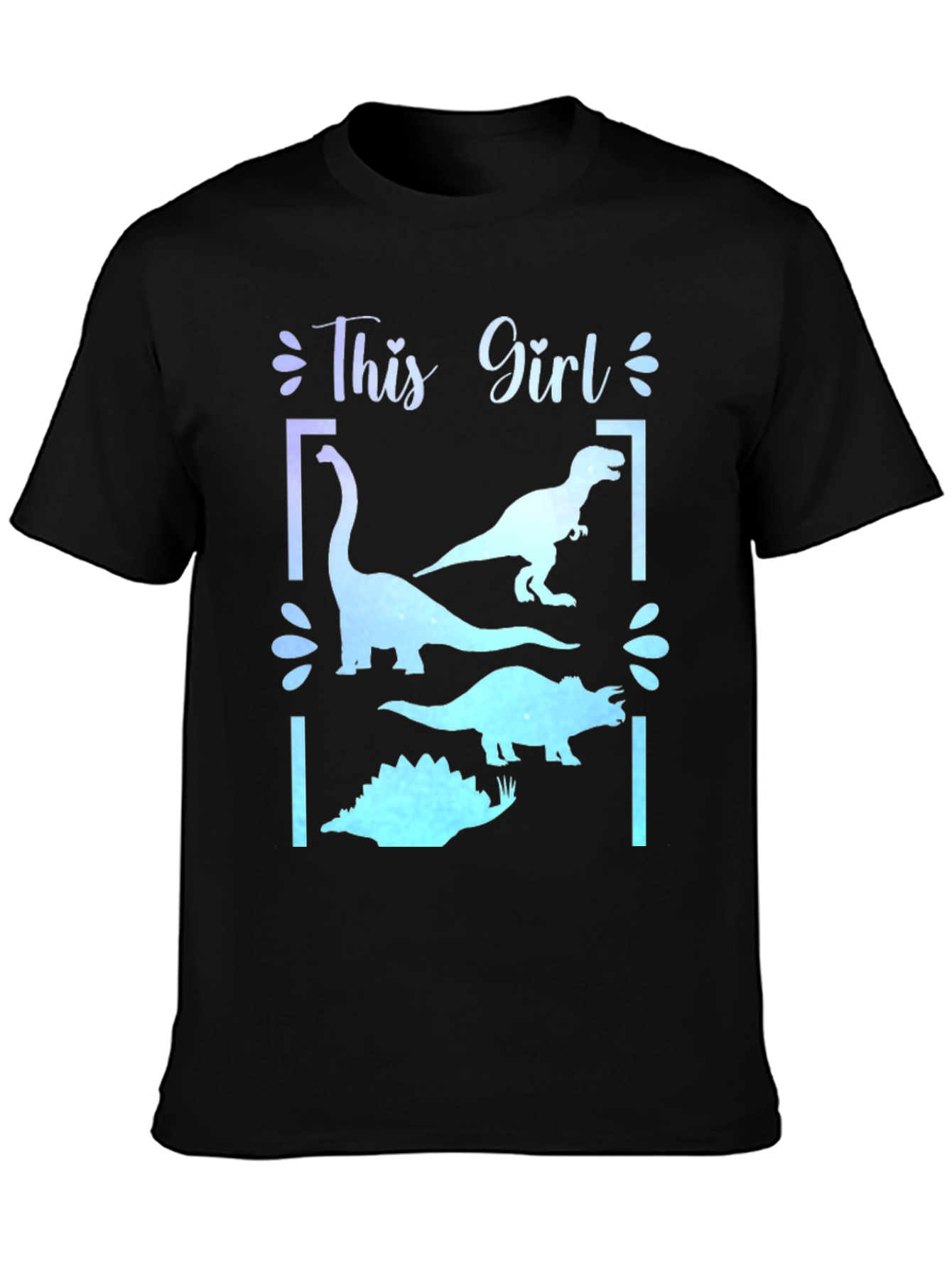 Dinosaur Girl T-Shirt - Black
