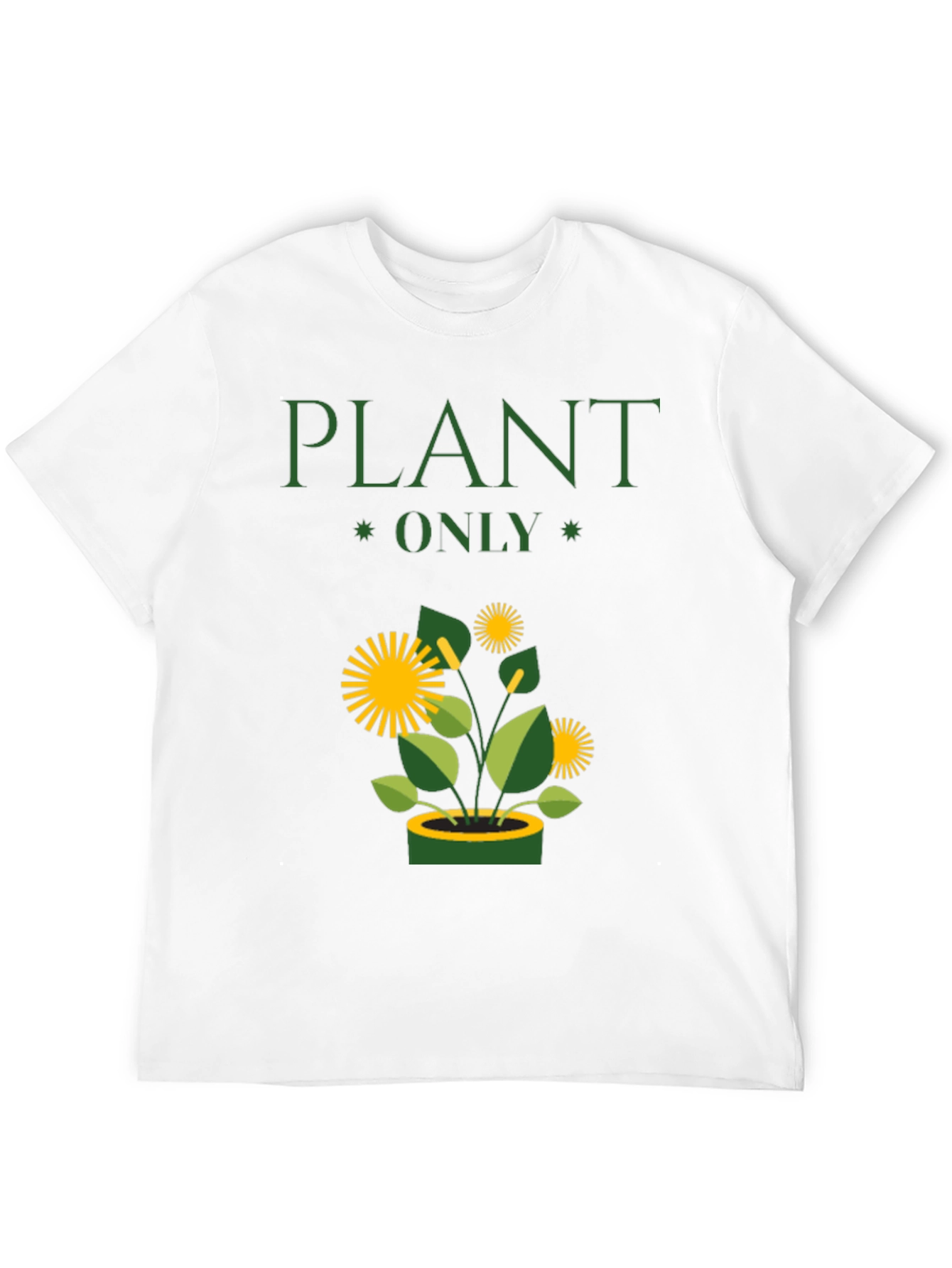 Plant Only Graphic T-Shirt - Eco-Friendly Style
