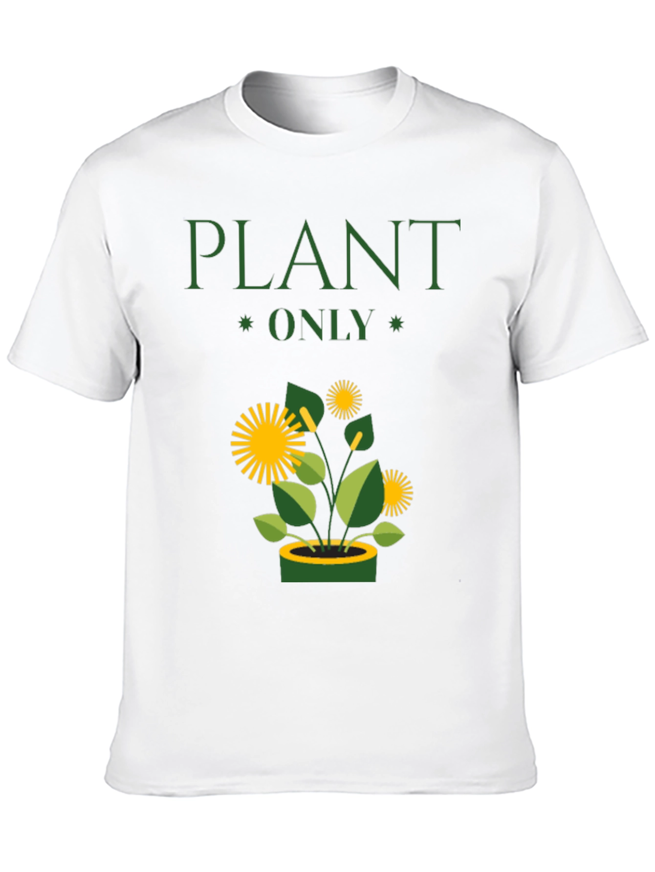 Plant Only Graphic T-Shirt - Eco-Friendly Style