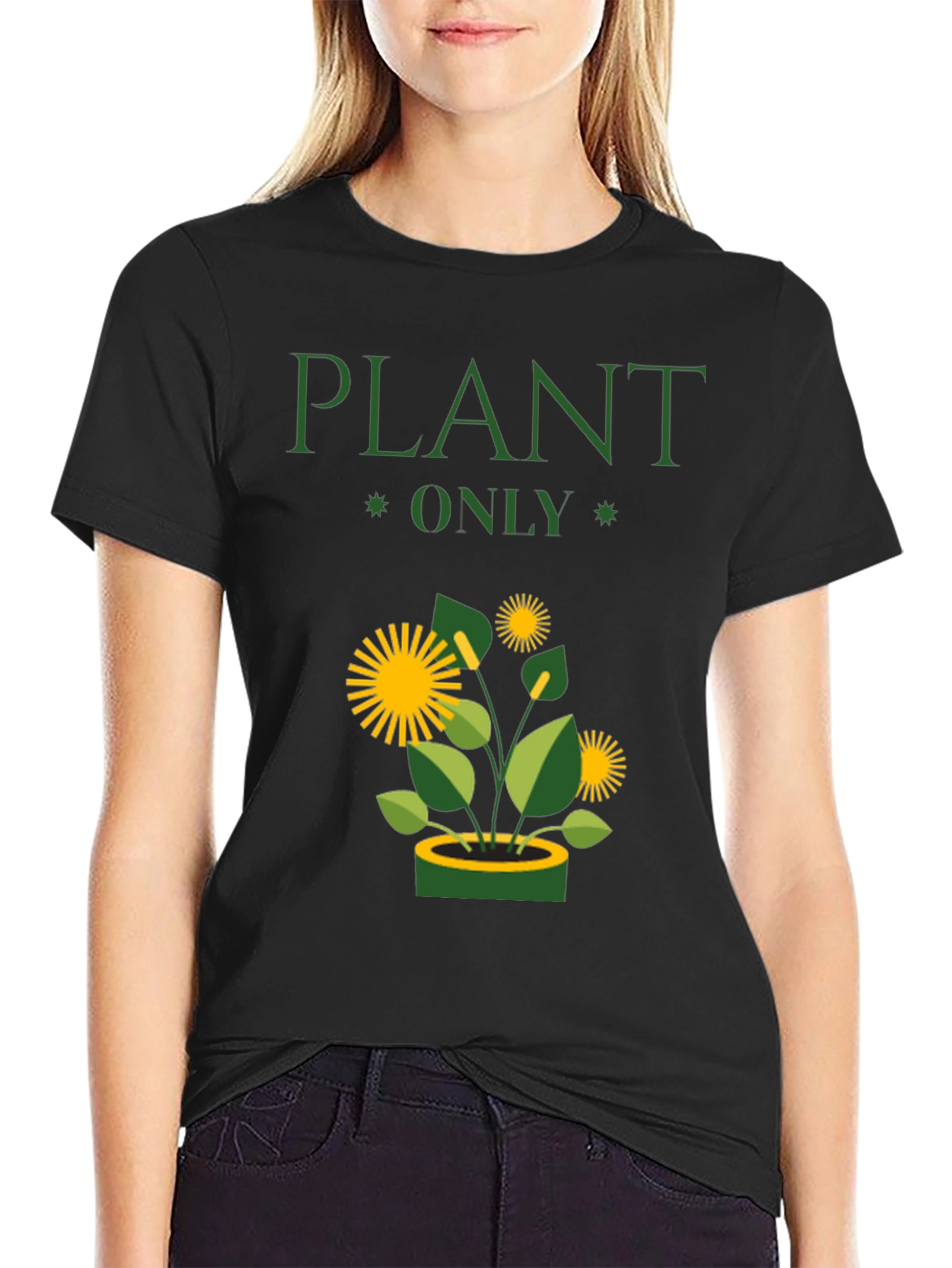 Plant Only Graphic T-Shirt - Eco-Friendly Style