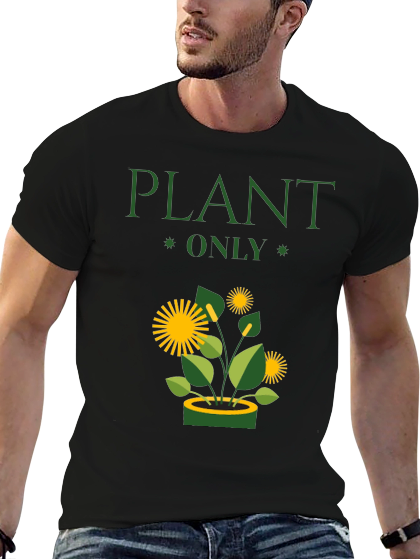 Plant Only Graphic T-Shirt - Eco-Friendly Style