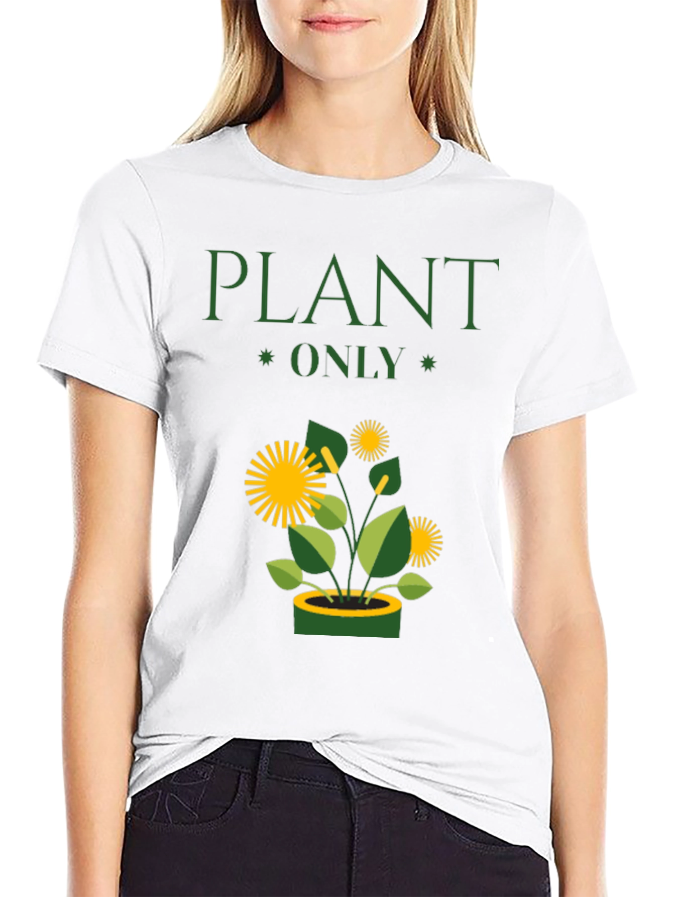 Plant Only Graphic T-Shirt - Eco-Friendly Style
