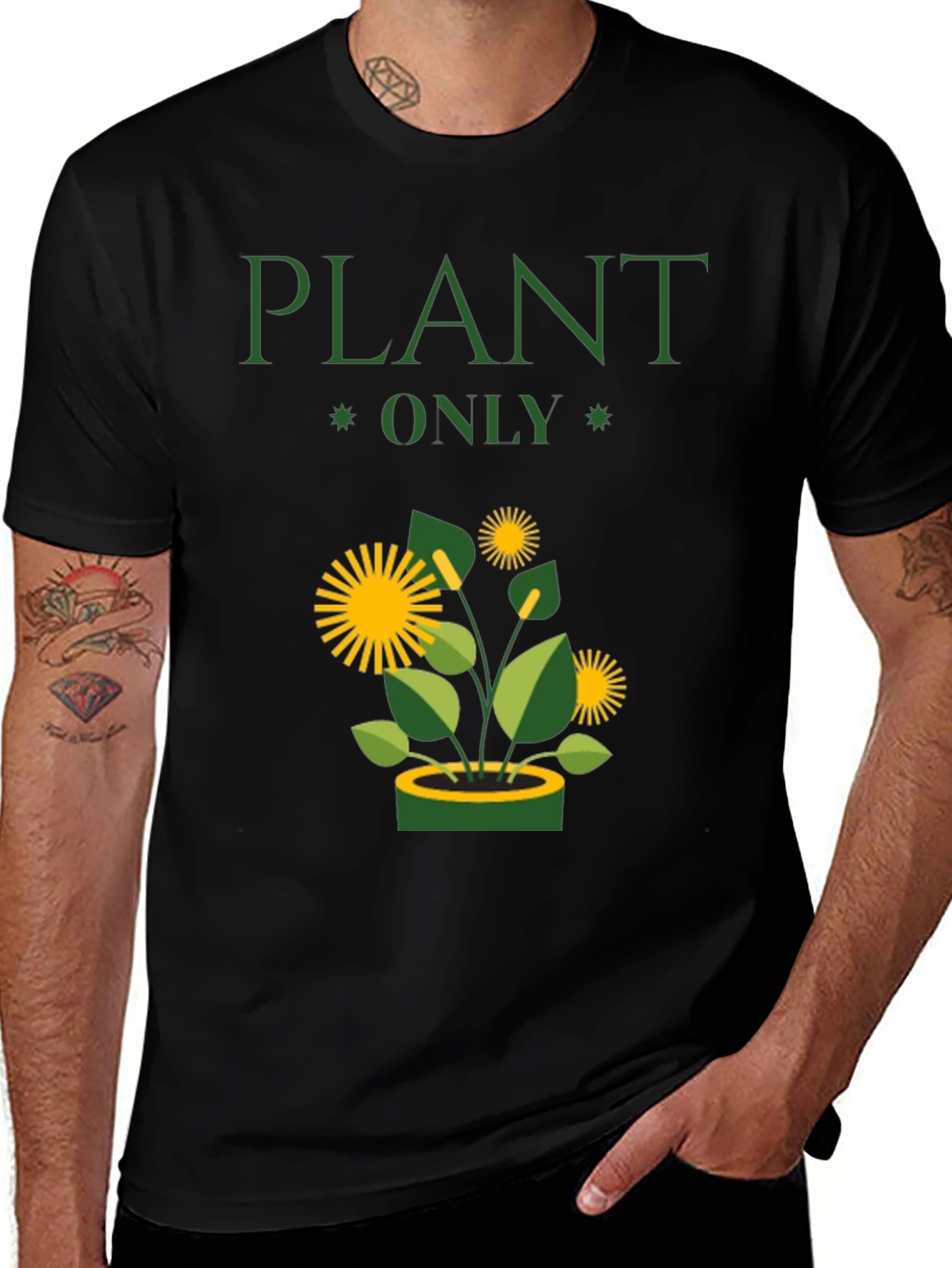 Plant Only Graphic T-Shirt - Eco-Friendly Style