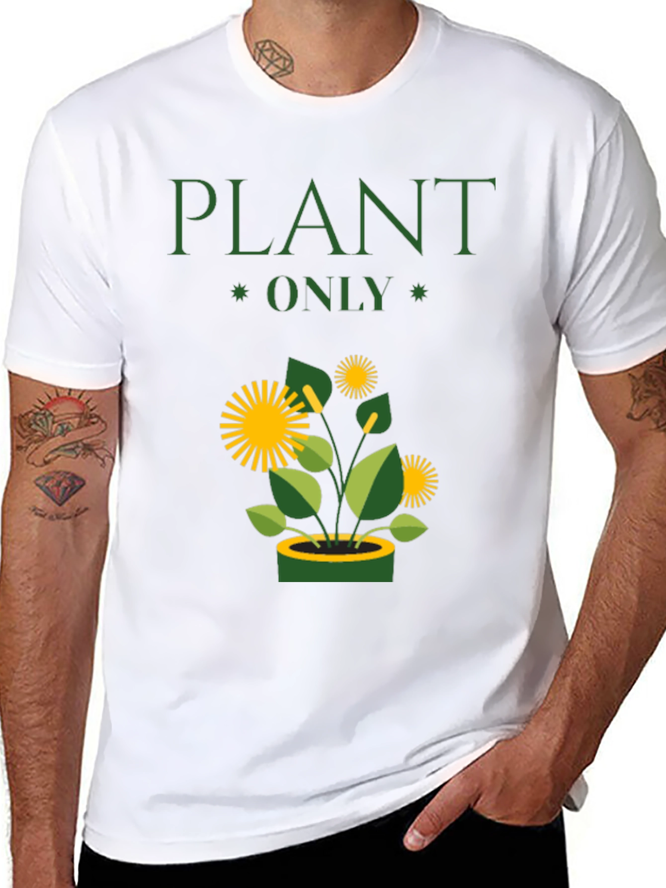 Plant Only Graphic T-Shirt - Eco-Friendly Style