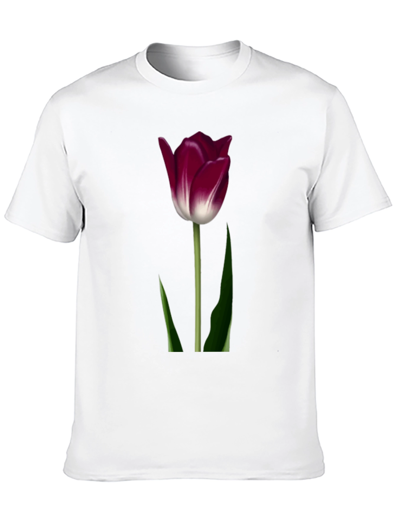 Tulip Graphic T-Shirt - Elegant Floral Design