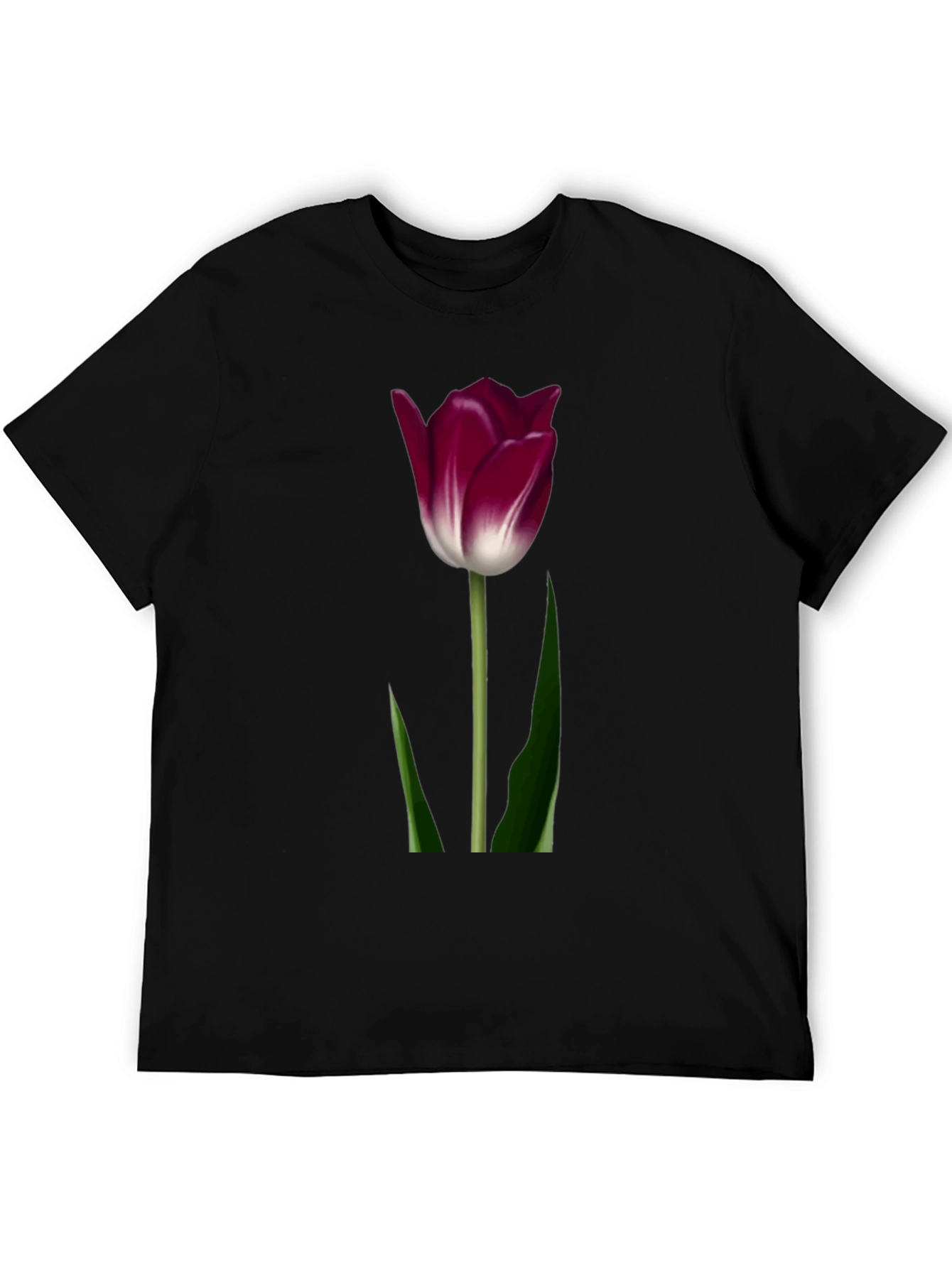 Tulip Graphic T-Shirt - Elegant Floral Design