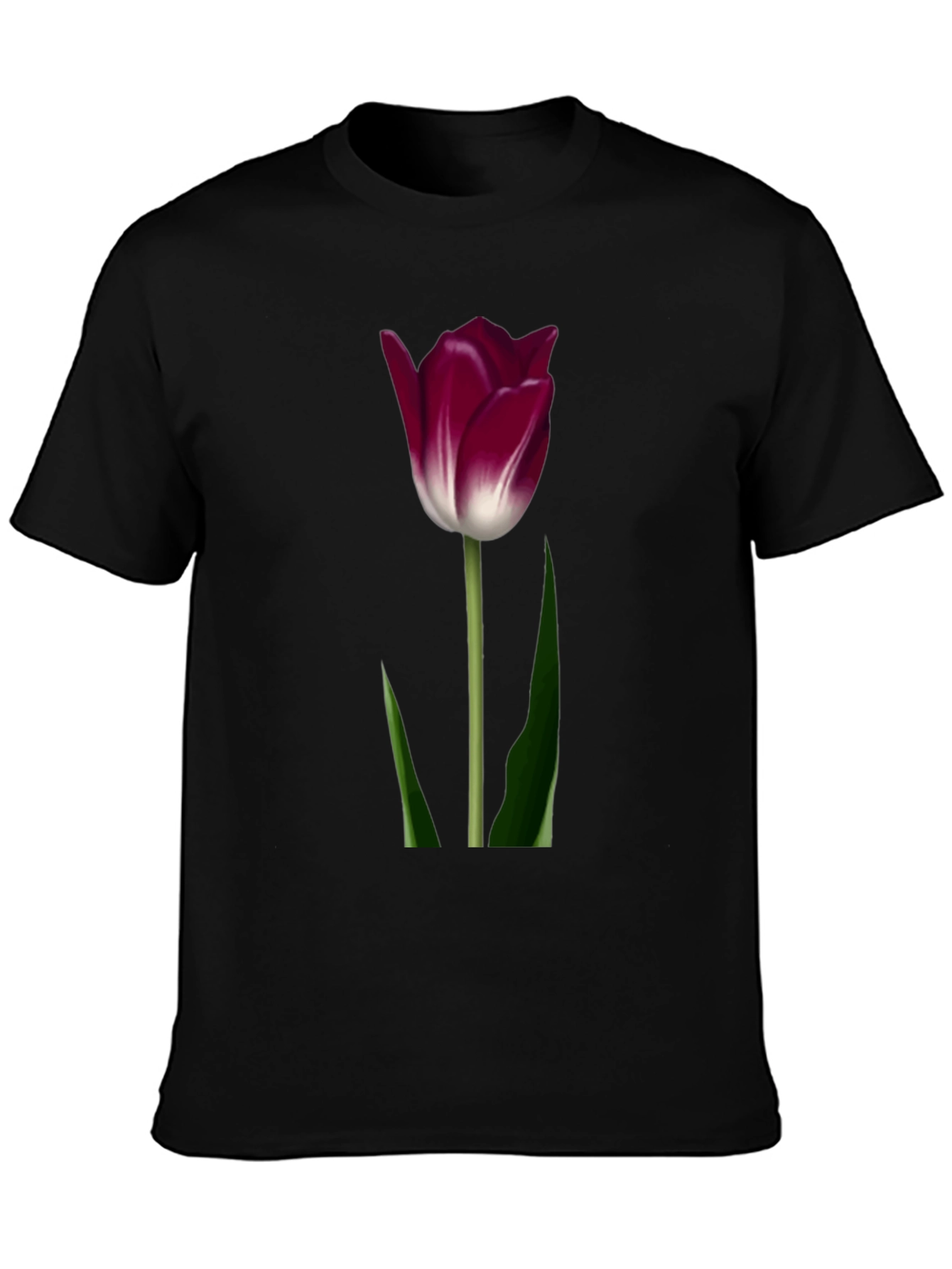 Tulip Graphic T-Shirt - Elegant Floral Design