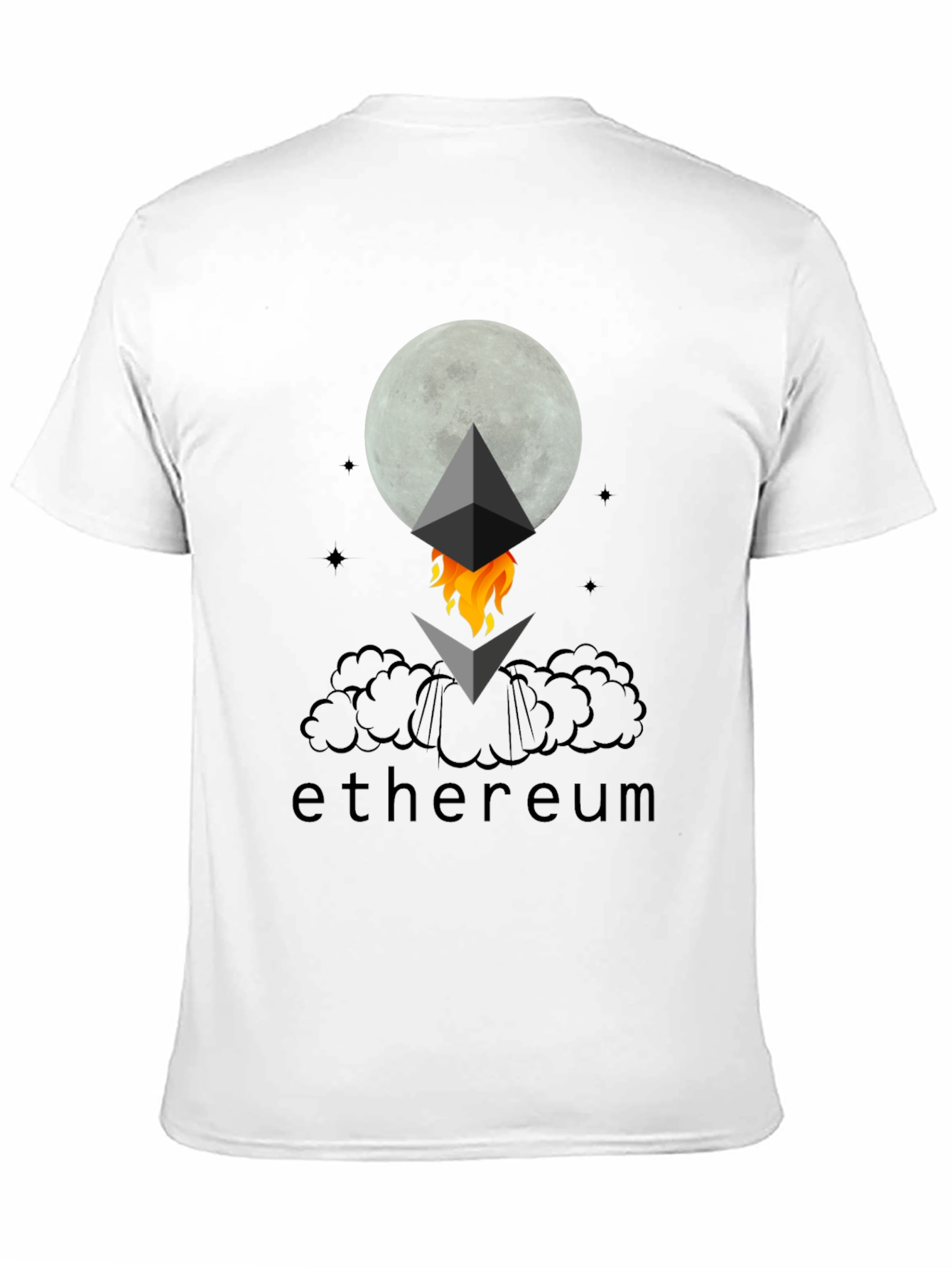 Ethereum to the Moon Black T-Shirt
