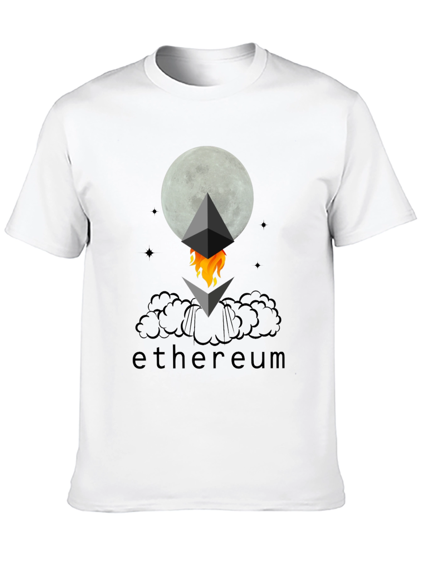 Ethereum to the Moon Black T-Shirt