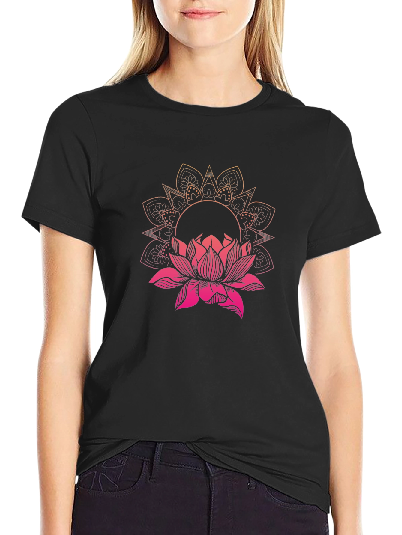 Lotus Mandala Graphic T-Shirt