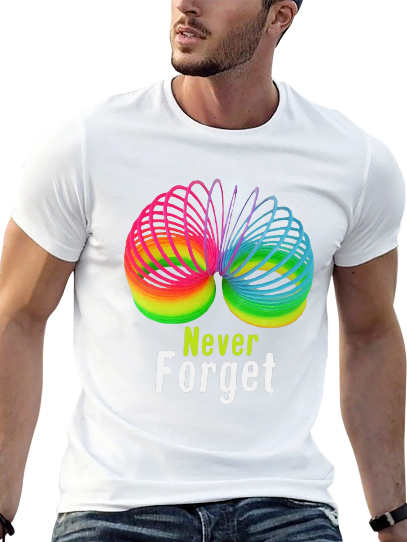 Rainbow Slinky Never Forget T-Shirt