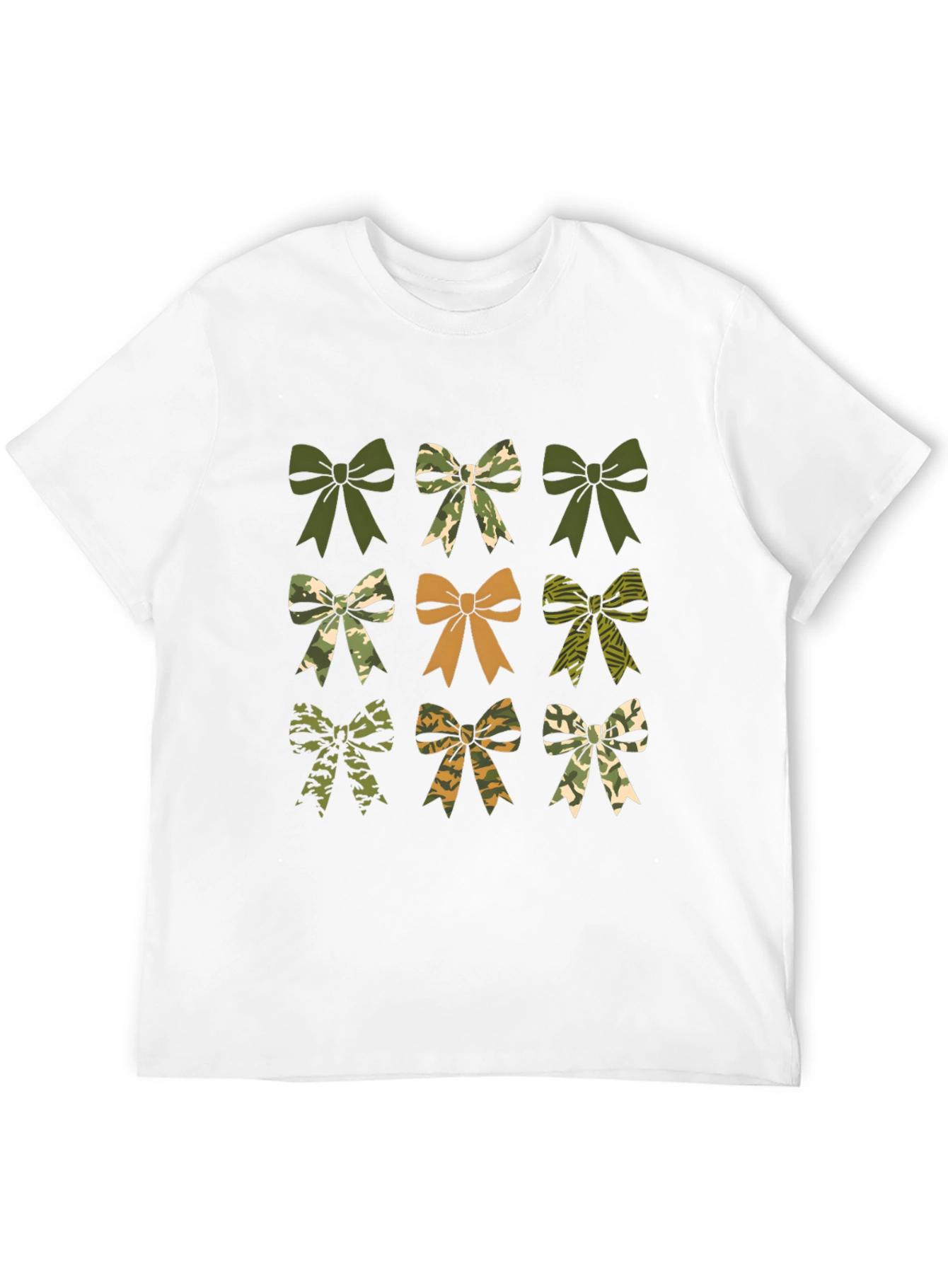 Camouflage Bow T-Shirt - Mens Black Tee