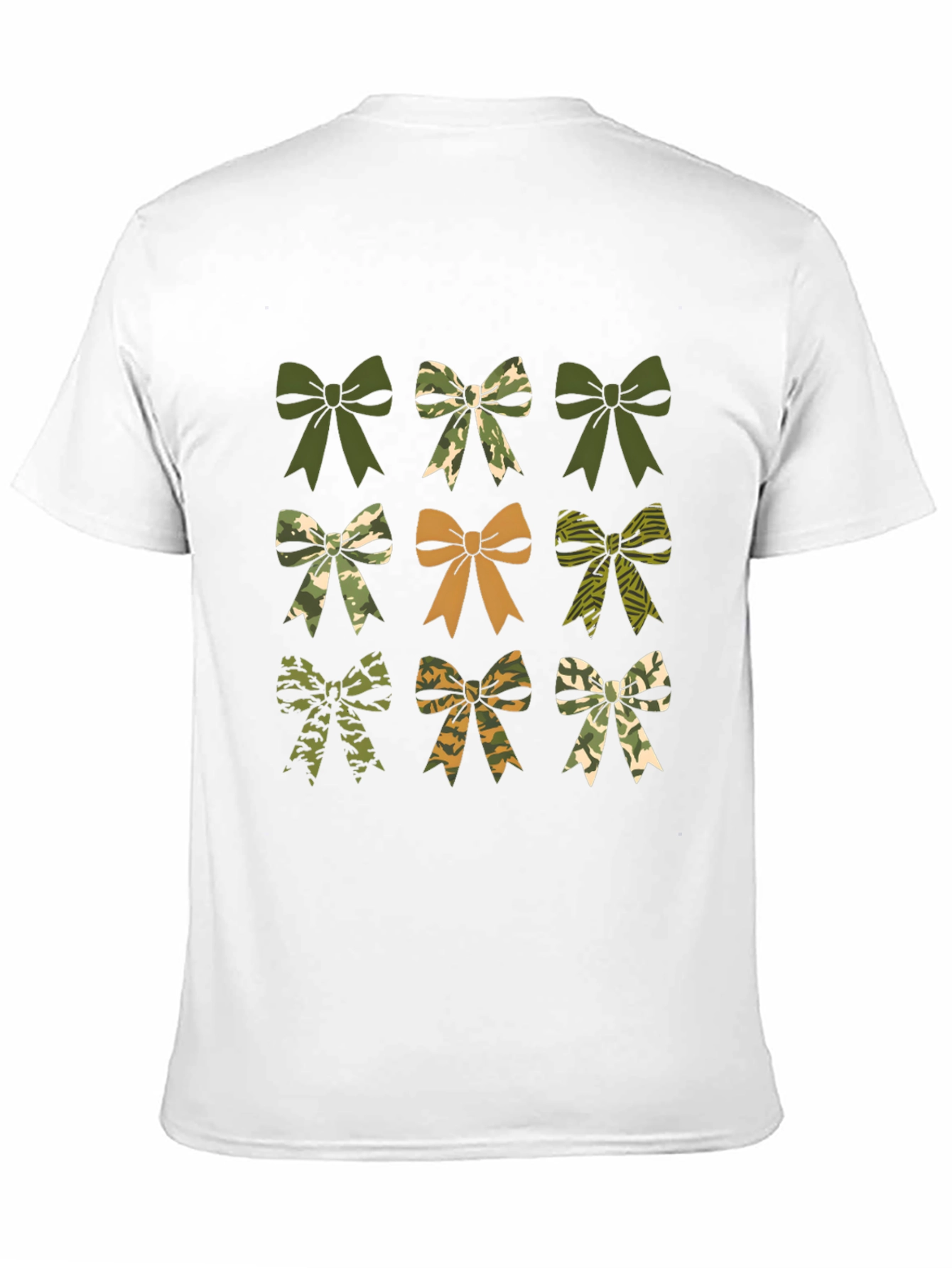 Camouflage Bow T-Shirt - Mens Black Tee