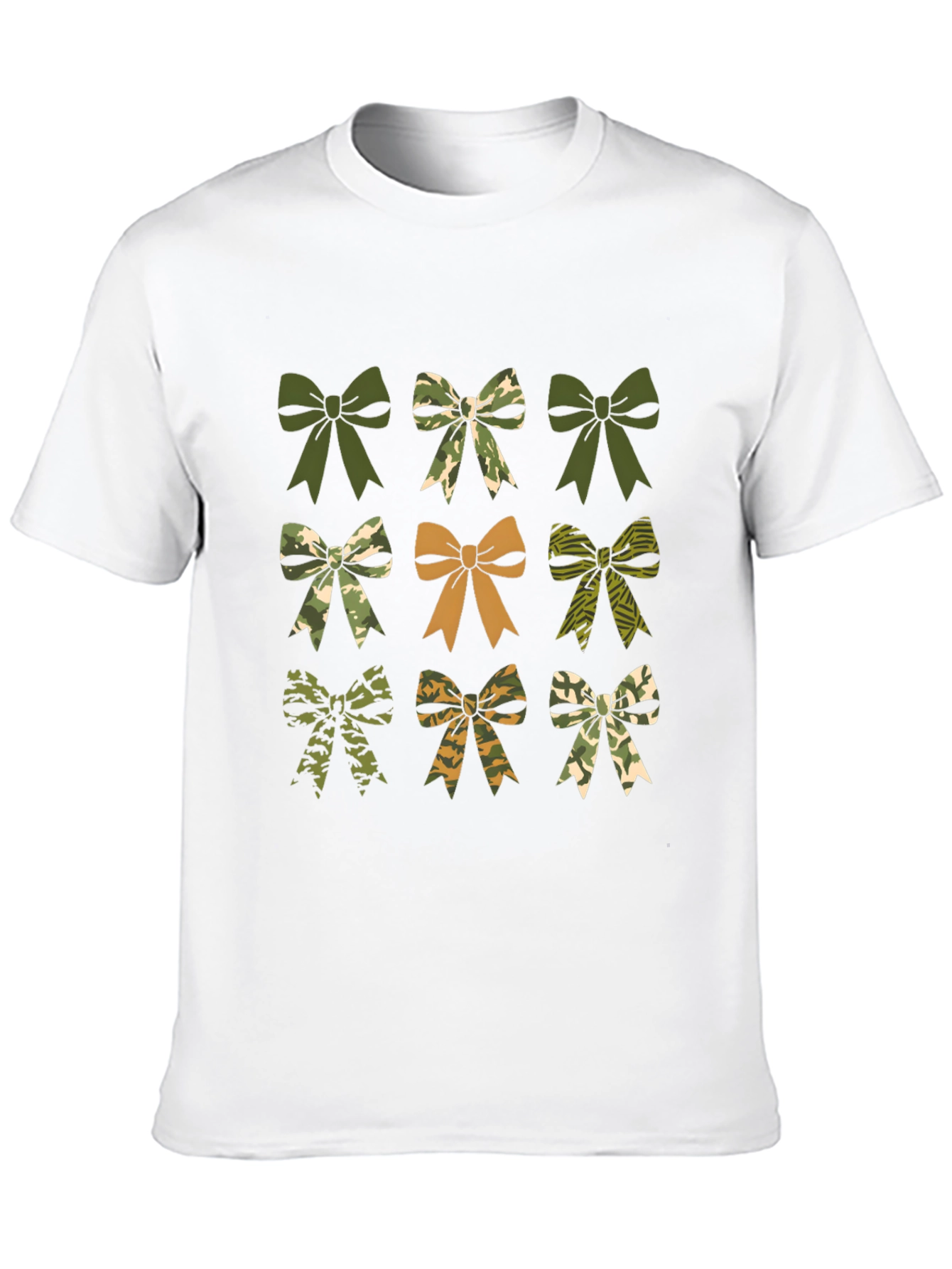 Camouflage Bow T-Shirt - Mens Black Tee