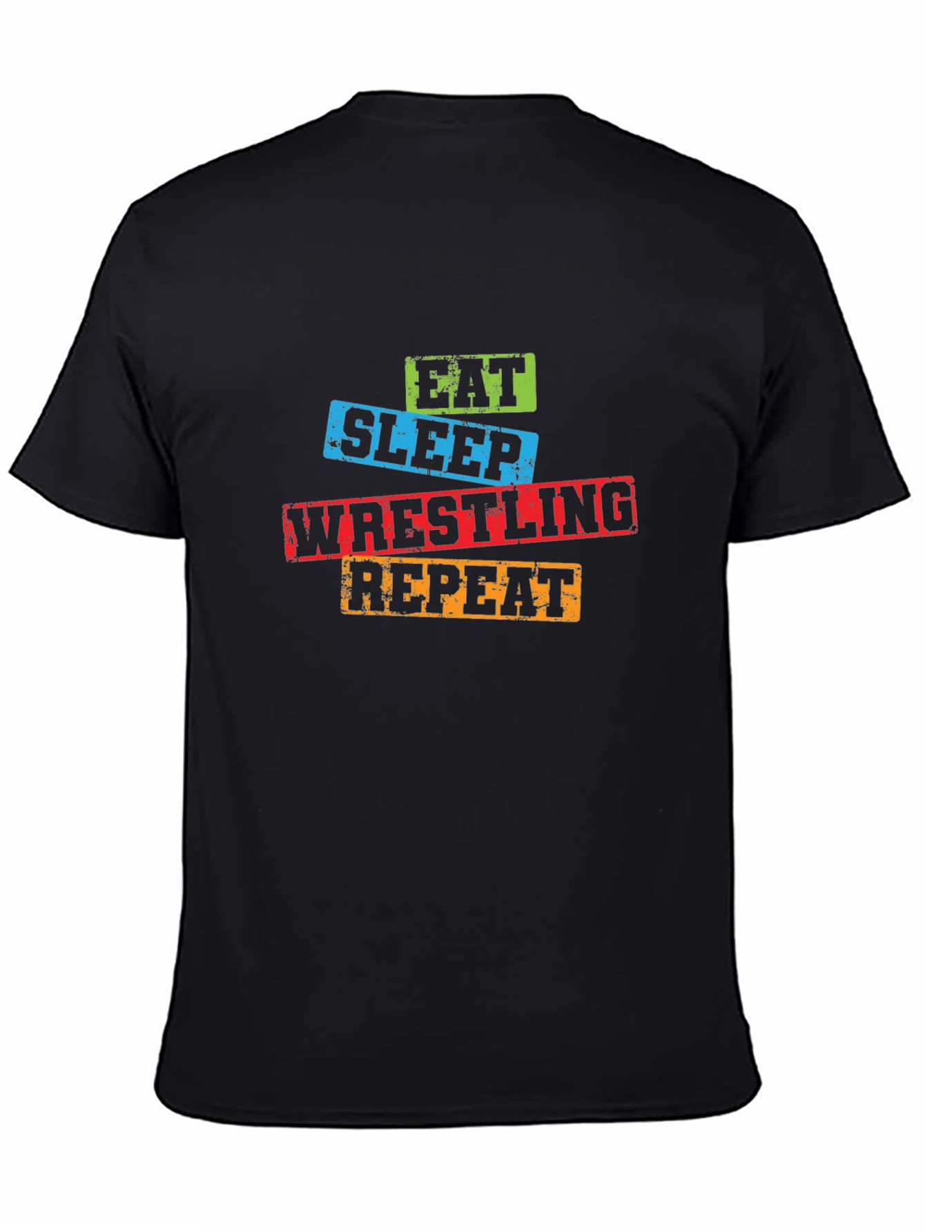 Eat Sleep Wrestling Repeat Graphic Tee