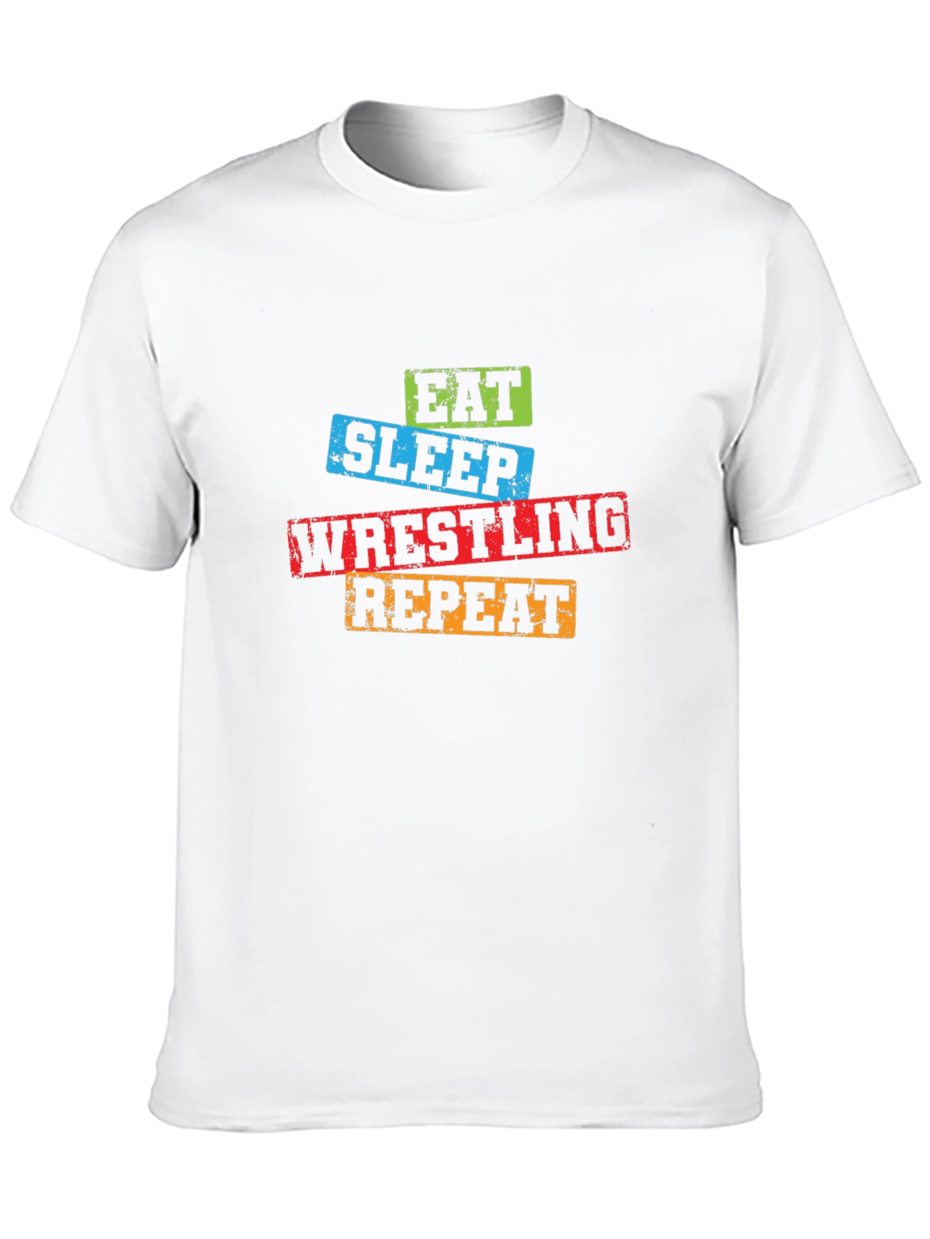Eat Sleep Wrestling Repeat Graphic Tee