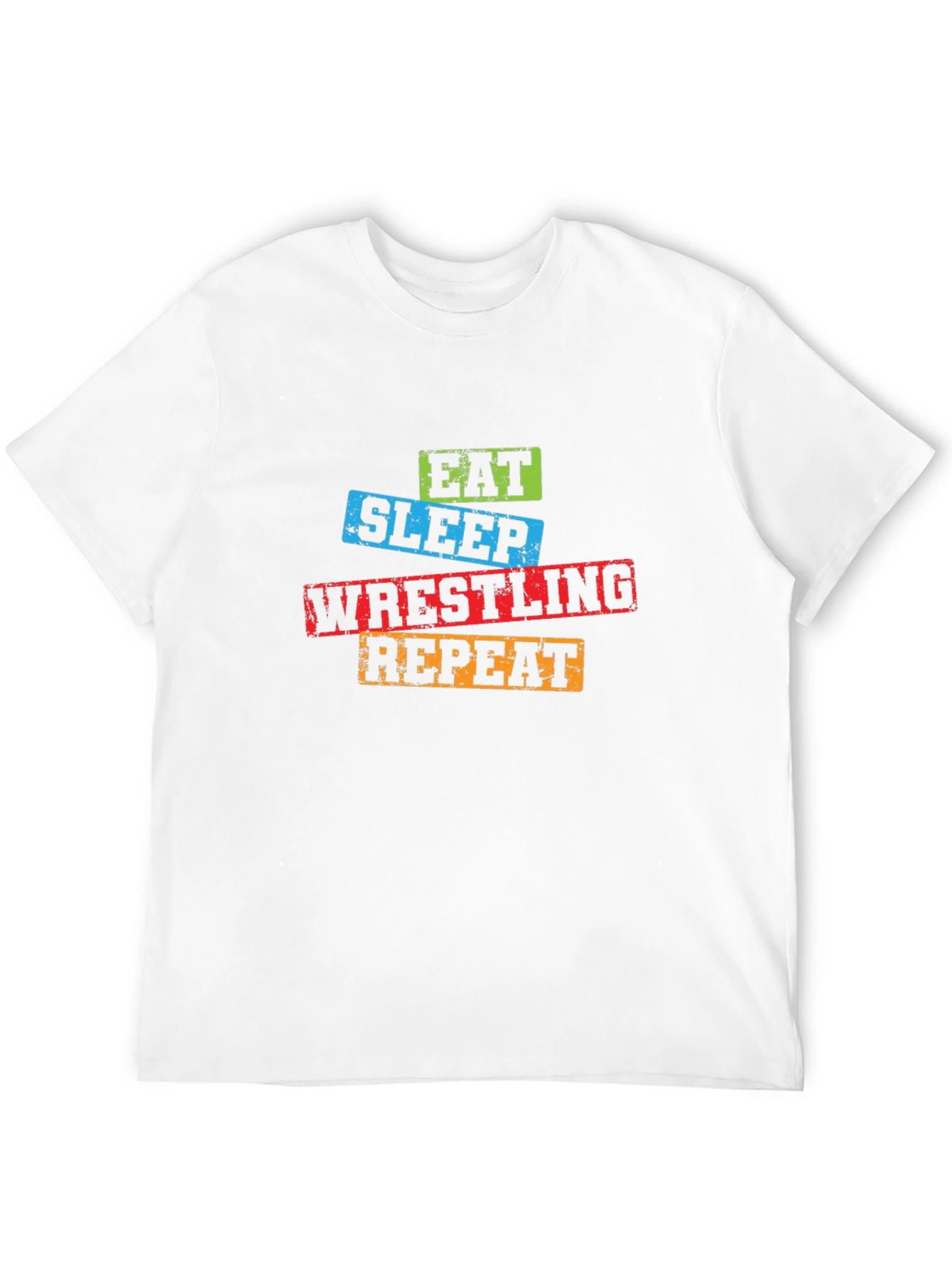 Eat Sleep Wrestling Repeat Graphic Tee