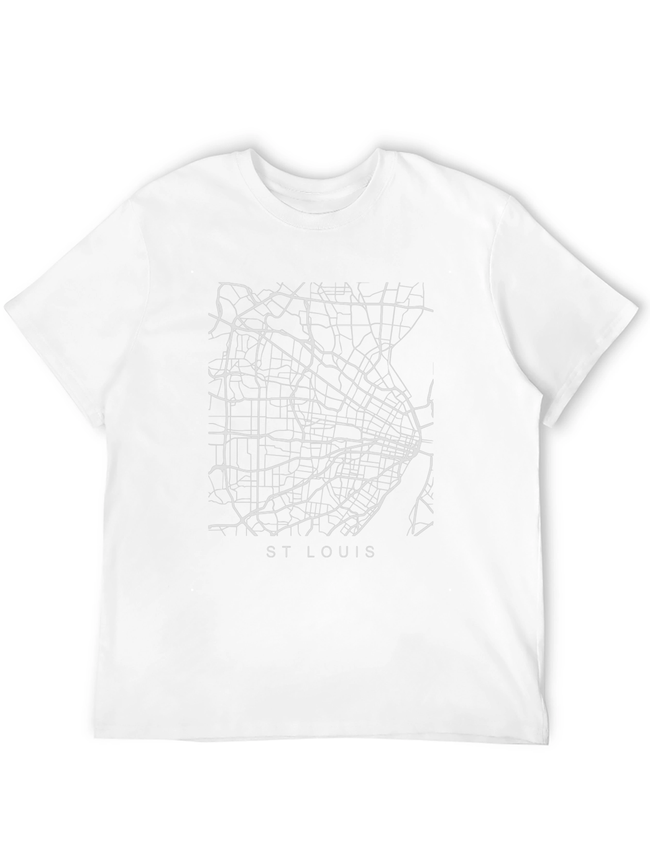 St. Louis Map T-Shirt - Black Graphic Tee
