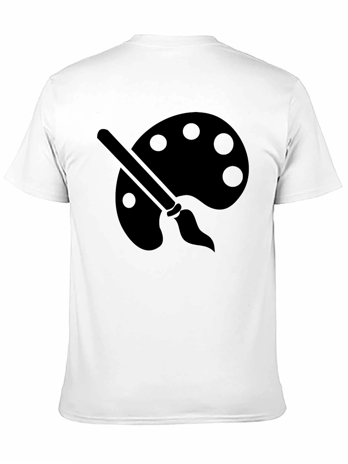 Artist Palette Graphic Tee - Black Cotton Crewneck T-Shirt