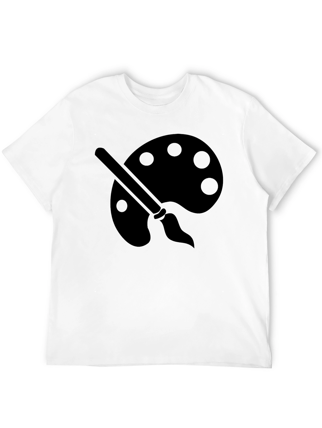 Artist Palette Graphic Tee - Black Cotton Crewneck T-Shirt
